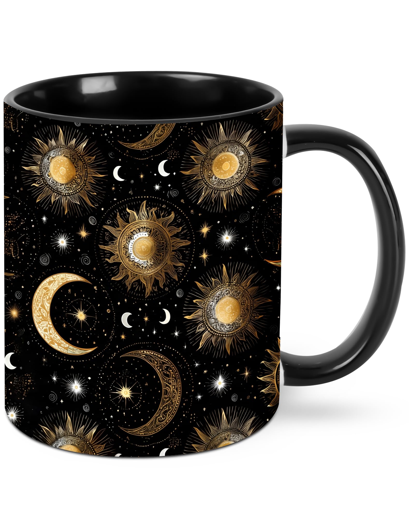 Sun Moon Coffee Mug Novelty Tea Cup Ceramic Mugs 11 oz Cute Coffee Cups