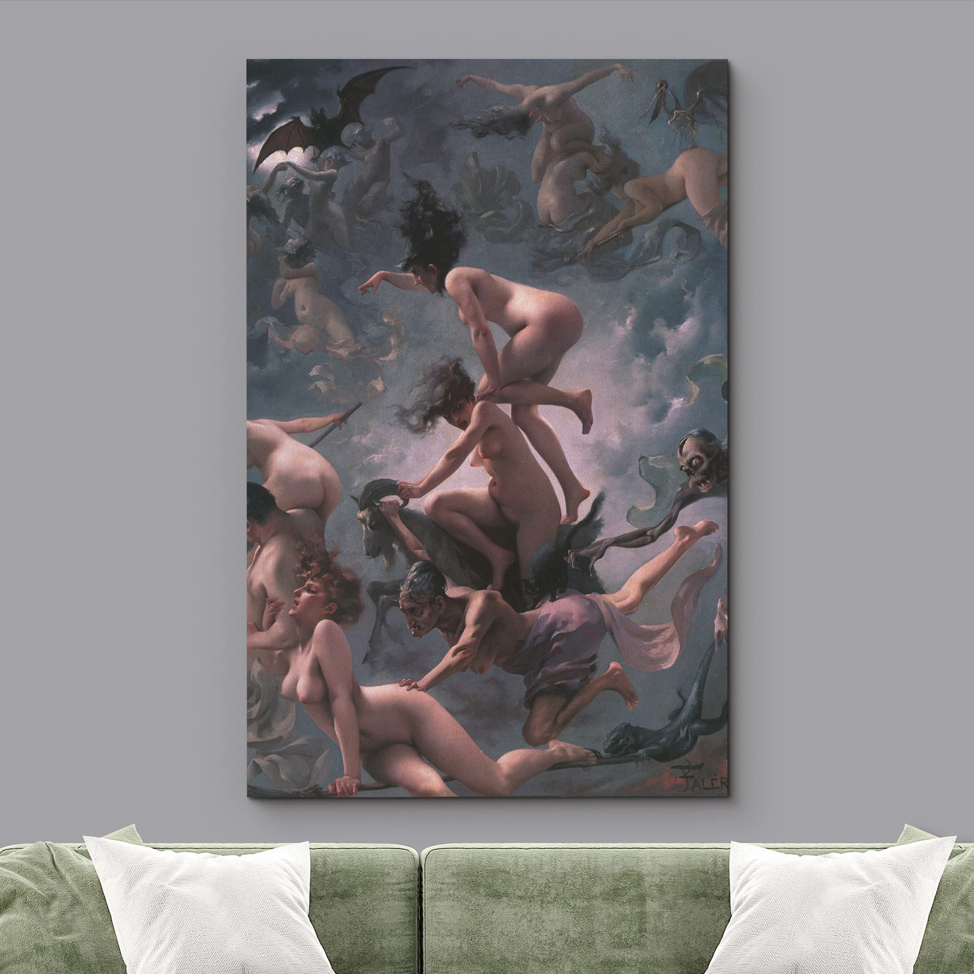 Wall26 Canvas Print Wall Art Departure Of The Witches By Luis Falero People Cultural Illustrations Fine Art Traditional Scenic D