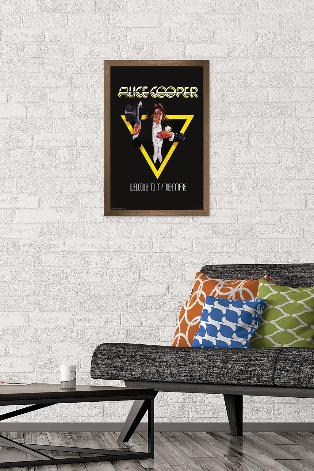 Trends International Alice Cooper - Welcome Wall Poster, 14.725'' X 22.375'', Bronze Framed Version