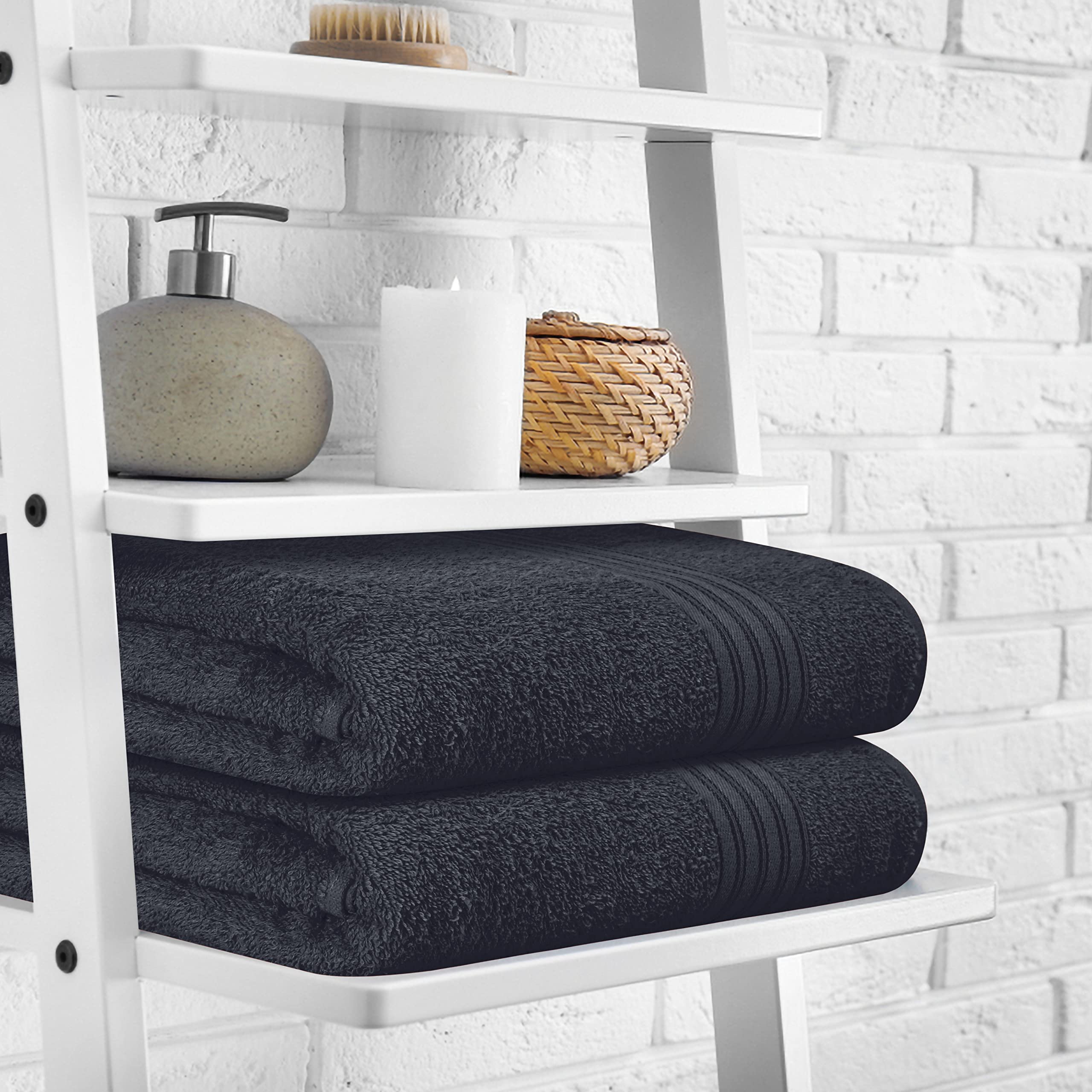 Boutiquo Cotton 2 Pack Bath Towel Set 28X55, Eco-Friendly Large Bath Towels, Compact Quickdry Lightweight Soft & Highly Absorben