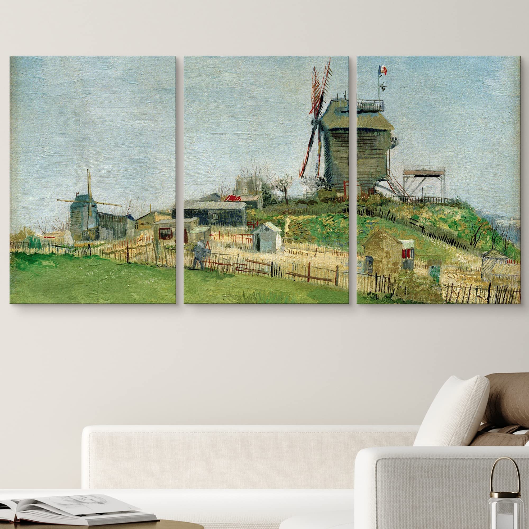 Wall26 Canvas Print Wall Art Set Le Moulin De La Galette Vincent Van Gogh Classical Illustrations Fine Art Decorative Historic V