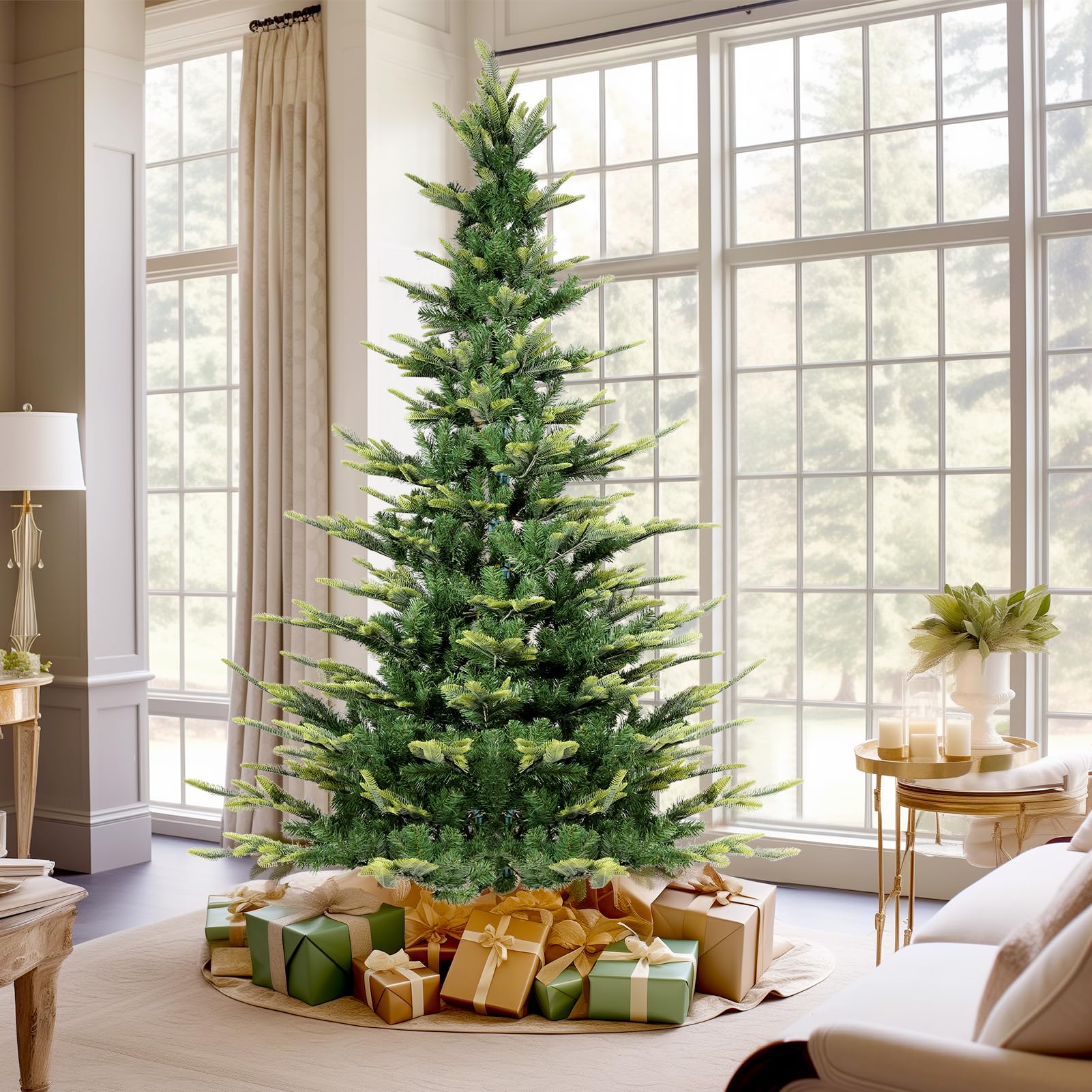 WBHome 7.5 FT Artificial Christmas Tree Sparse Christmas Tree, Green
