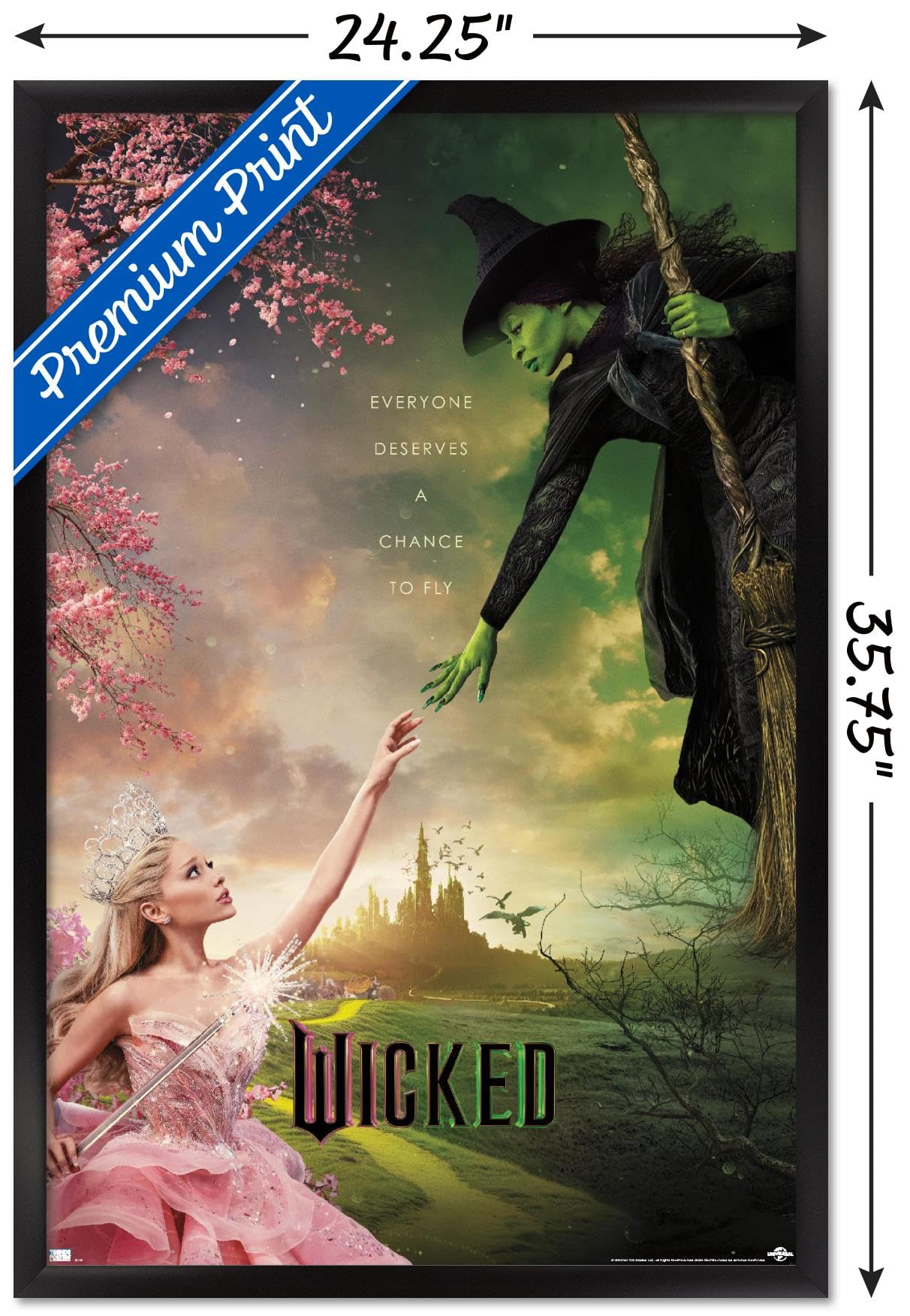 Trends International Wicked - One Sheet Wall Poster, 34L X 22.4W, Black Framed Version