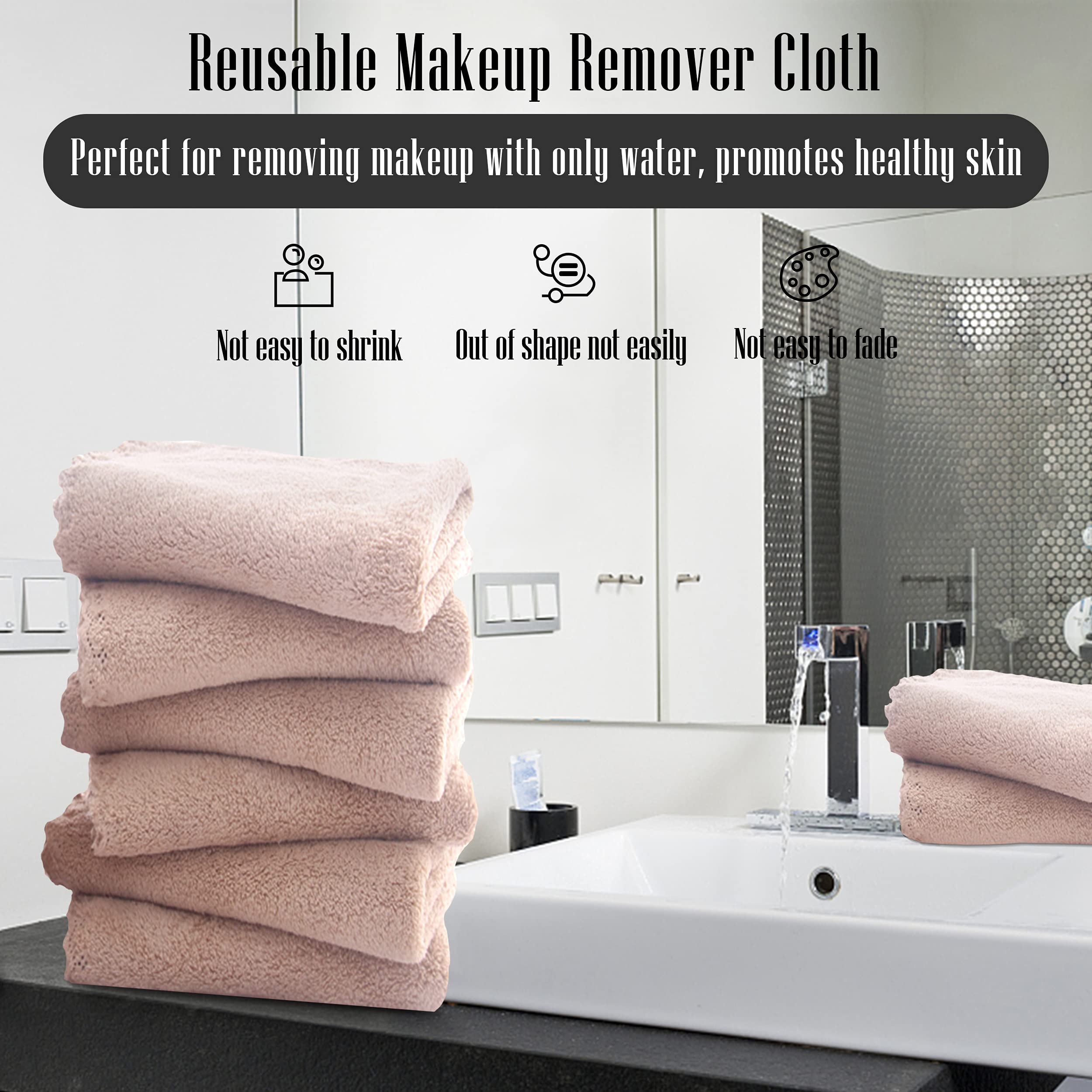 TENSTARS 12 Pack Premium Washcloths Set - Quick Drying - Soft Microfiber Coral Velvet Highly Absorbent Wash Clothes - Multipurpose Use as Bath Fitness  Spa  Facial  Fingertip Towel (Brown)