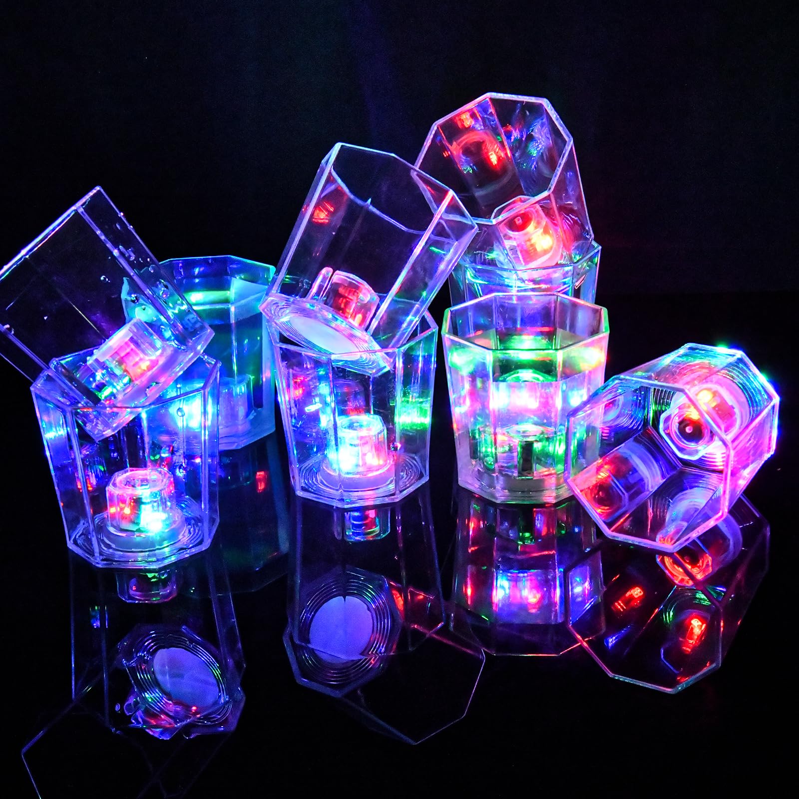 Light Up Shot Glasses Set Of 24 Party Favors Adults Shot Cups For Party Led Flash Light Up Drinking Glasses Glow In The Dark Sho