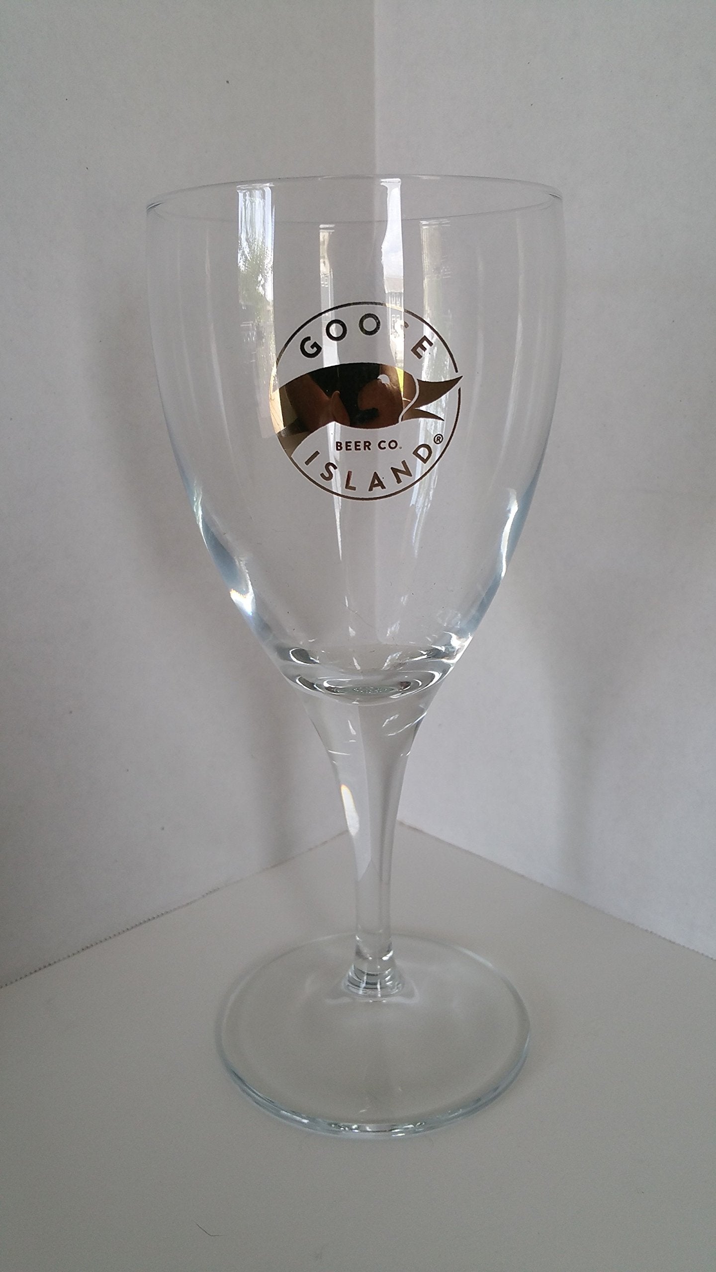 Goose Island Brewery Platinum Goose Signature Chalice Glass - New 2017 Edition