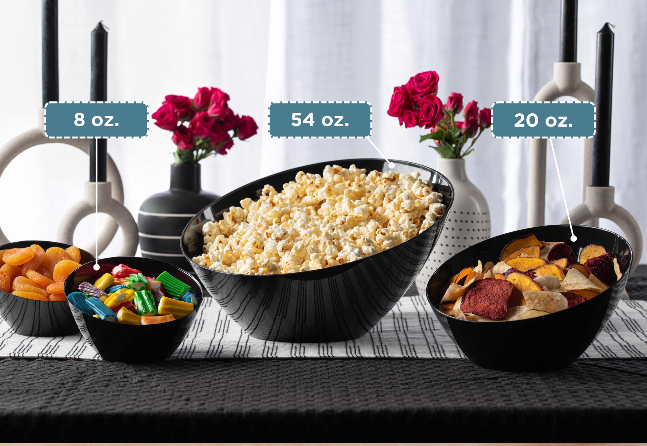 Posh Setting Clear Serving Bowls Small Plastic Candy Bowl For Weddings, Buffet, Offices, Disposable Hard Plastic Small Angled Bo