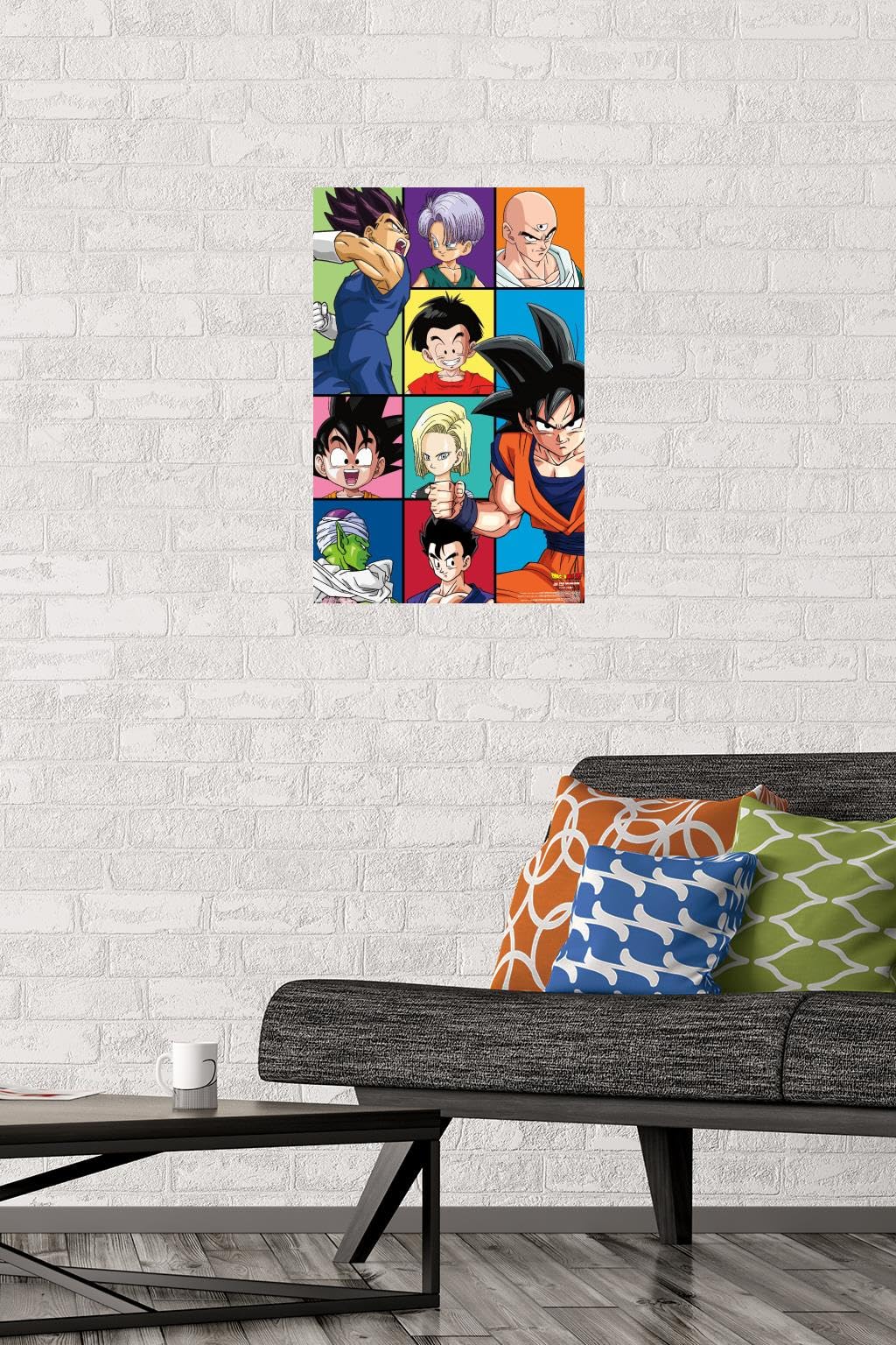 Trends International Dragon Ball Z - Grid Wall Poster, 14.725'' X 22.375'', Premium Unframed Version