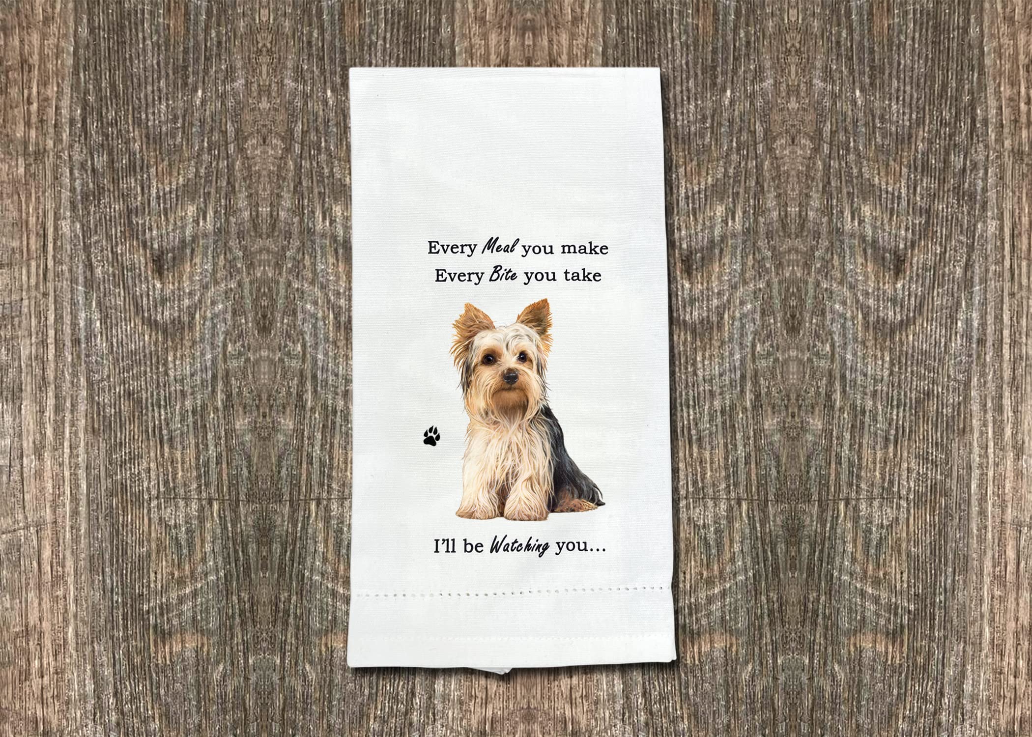 E&S Imports Yorkie Kitchen Towel - Soft Highly Absorbent - Yorkie Gifts - Dish Towels For Washing Dishes - Tea Towels - Reusable