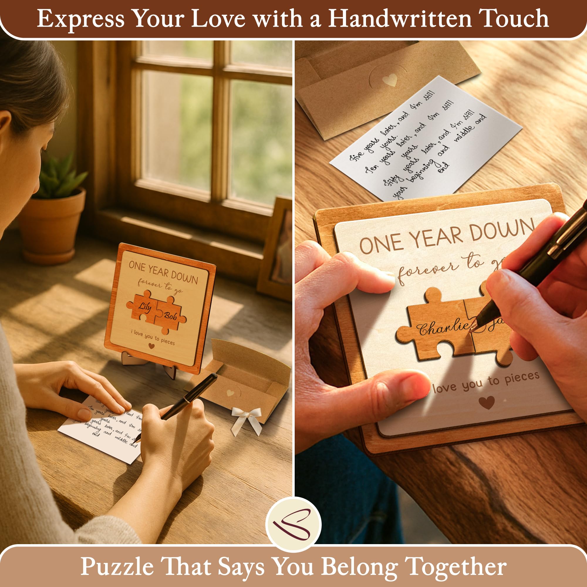 Stofinity 1 Year Anniversary Wood Gift For Boyfriend - One Year Paper Anniversary For Men, 1 Year Anniversary Dating Gifts For G