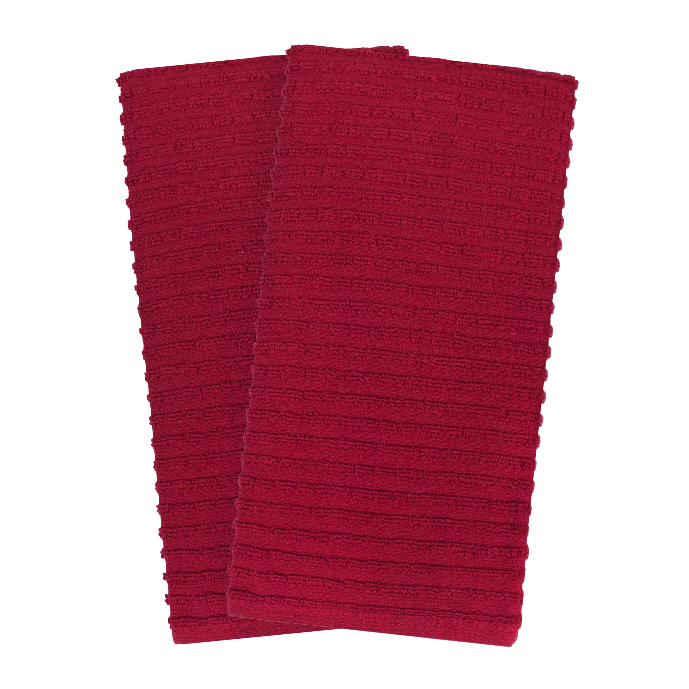 Ritz Royale Collection 100% Combed Terry Cotton, Highly Absorbent, Oversized Kitchen Towel Set, 28'' X 18'', 2-Pack, Solid, Papr