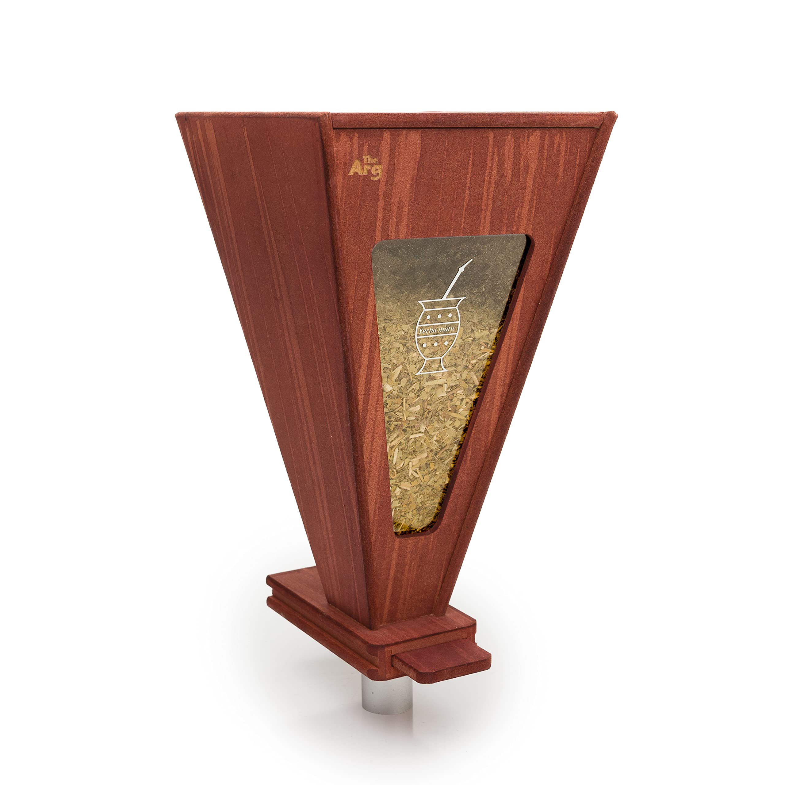 Thearg Yerba Mate Wood Wall Dispenser Container Easy Filling Serverware Home Improvement Green Tea Loose Leaf Hold Mate Cup Sets