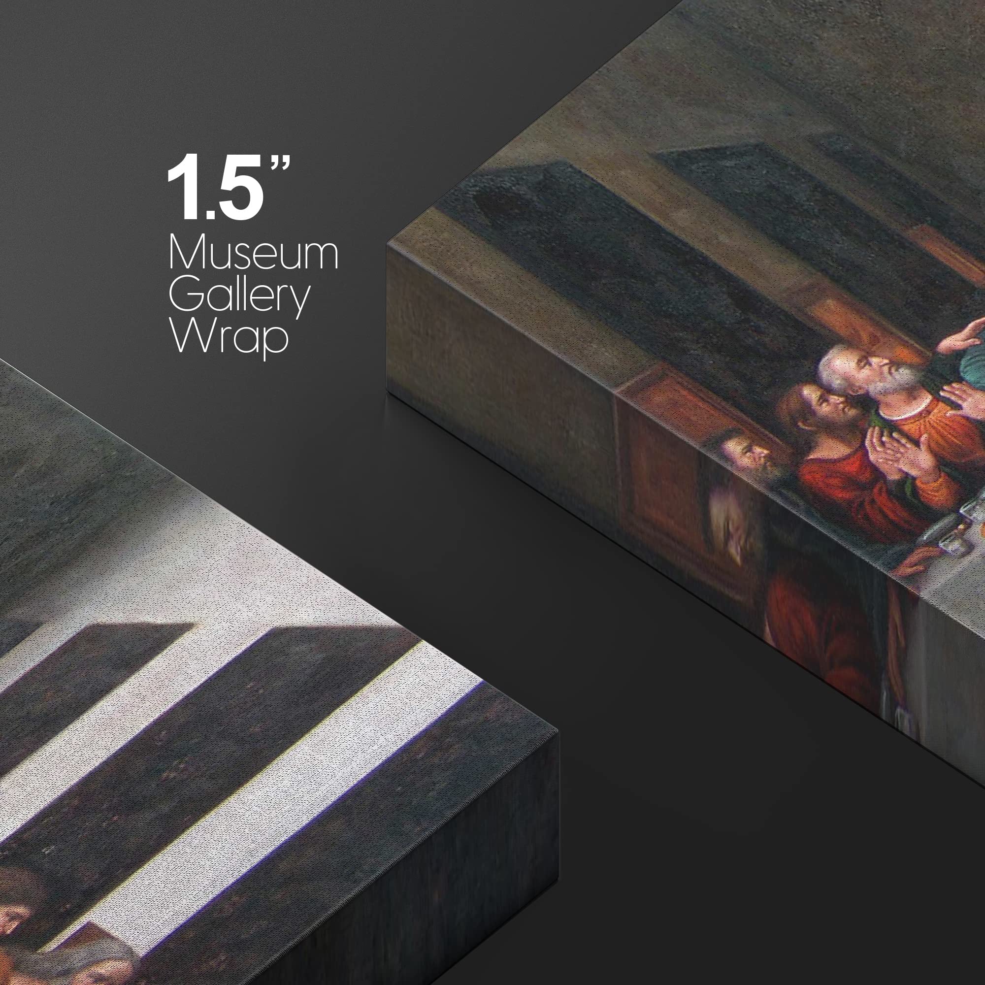 Wall26 - Canvas Wall Art - Last Supper By Andrea Solari - Modern Home Art Stretched And Framed Ready To Hang - 16X24 Inches