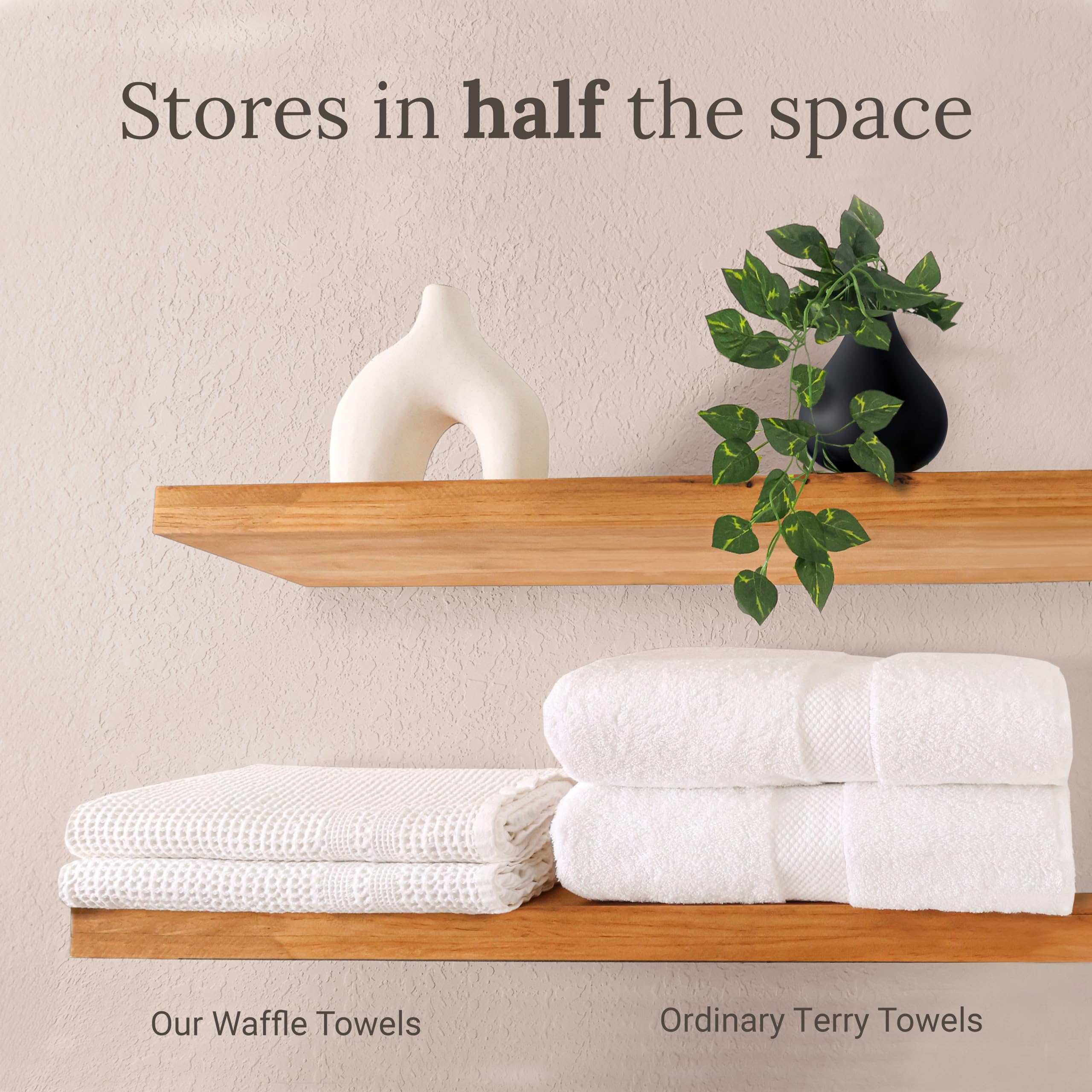 Gilden Tree Waffle Hand Towels For Bathroom Quick Dry Towel Super Absorbent Thin 100% Cotton Hand Towels Lint Free, Hand Towels