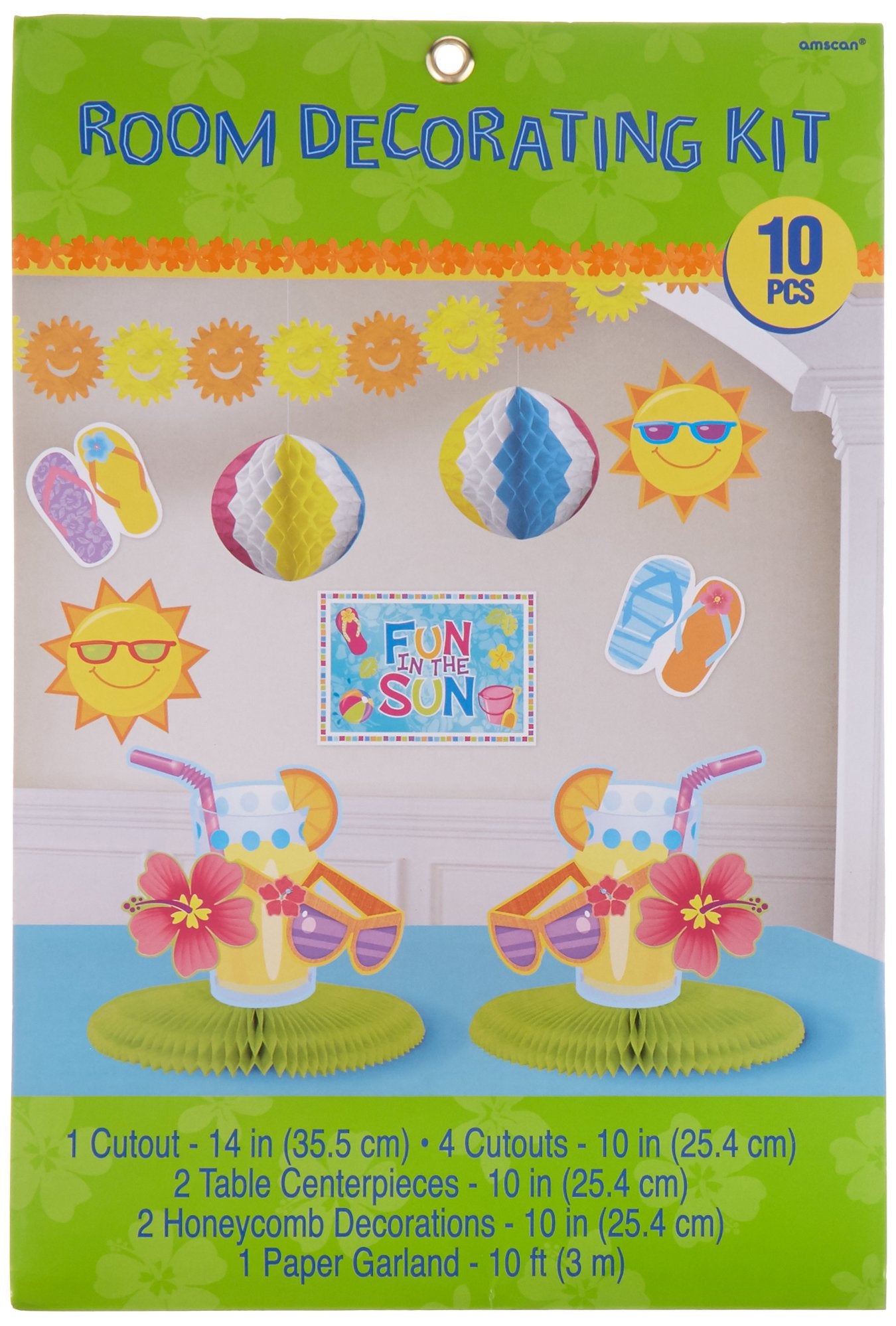 Amscan 246820 Fun In The Sun Party Decoration Kit, 1 Kit