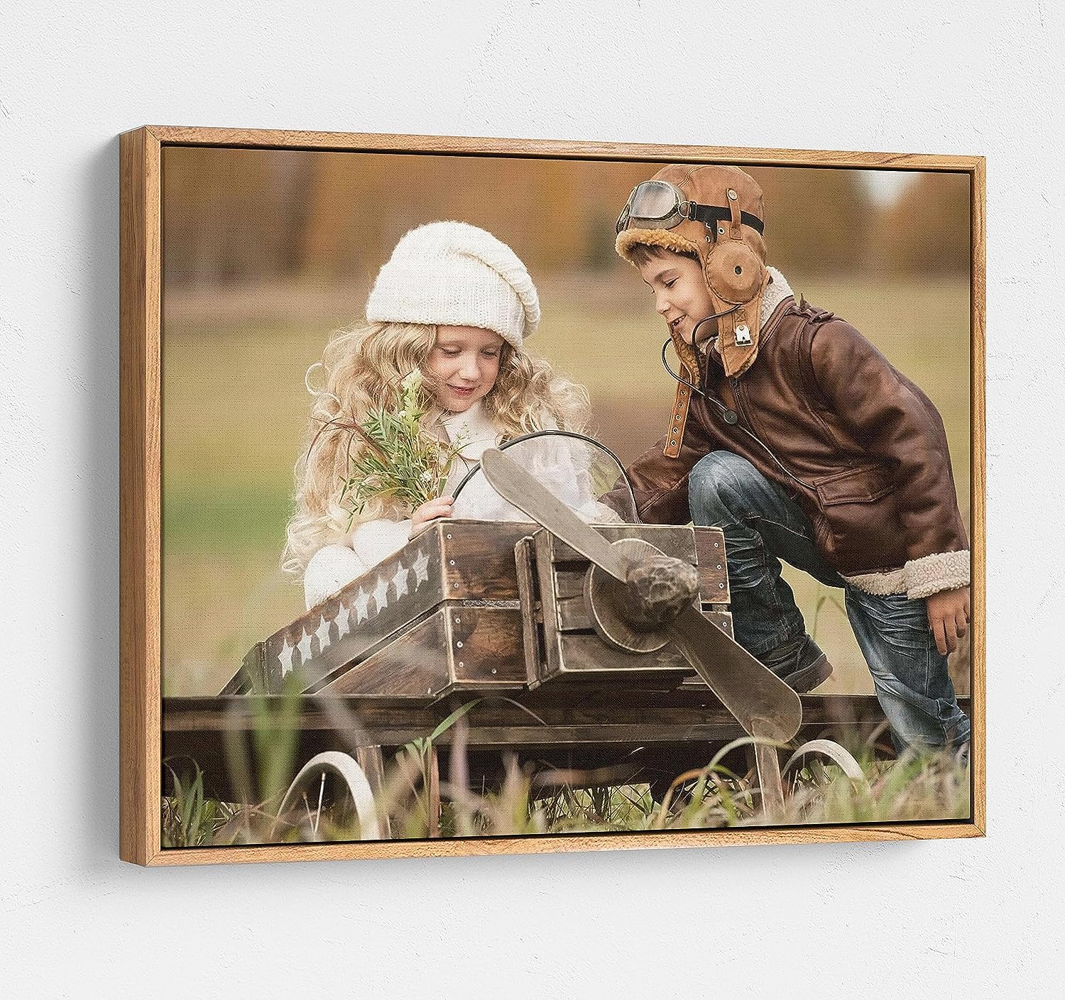 Personalized Custom Canvas Prints: Photo On Canvas (Light Brown 24X36) Transform Your Photos Into Stunning Framed Wall Art Digit