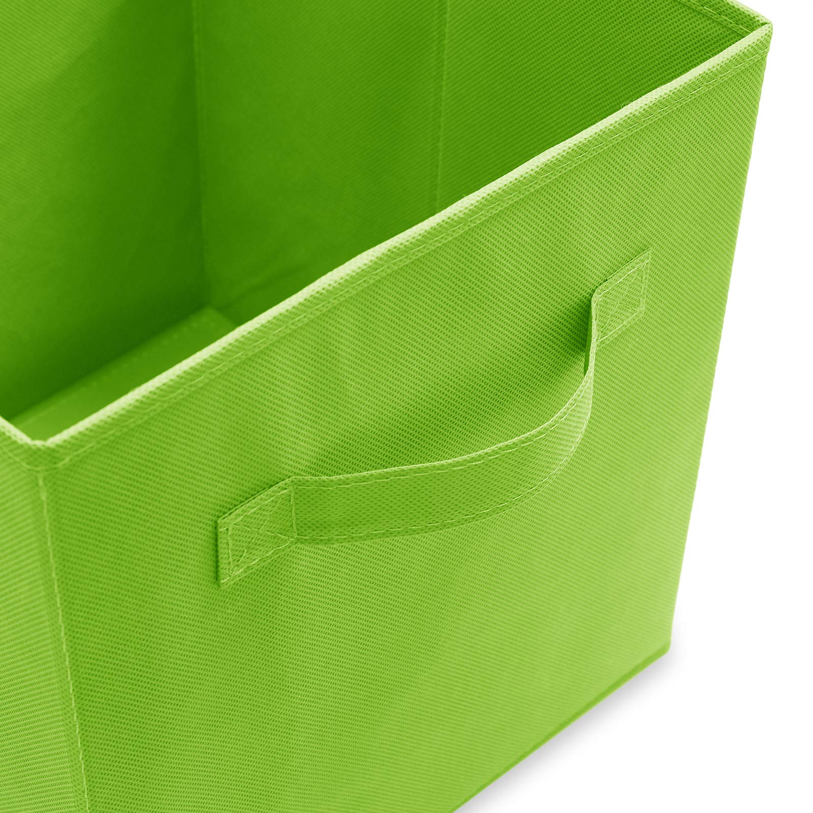 Casafield Set of 6 Collapsible Fabric Cube Storage Bins  Lime Green - 11'' Foldable Cloth Baskets for Shelves  Cubby Organizers & More