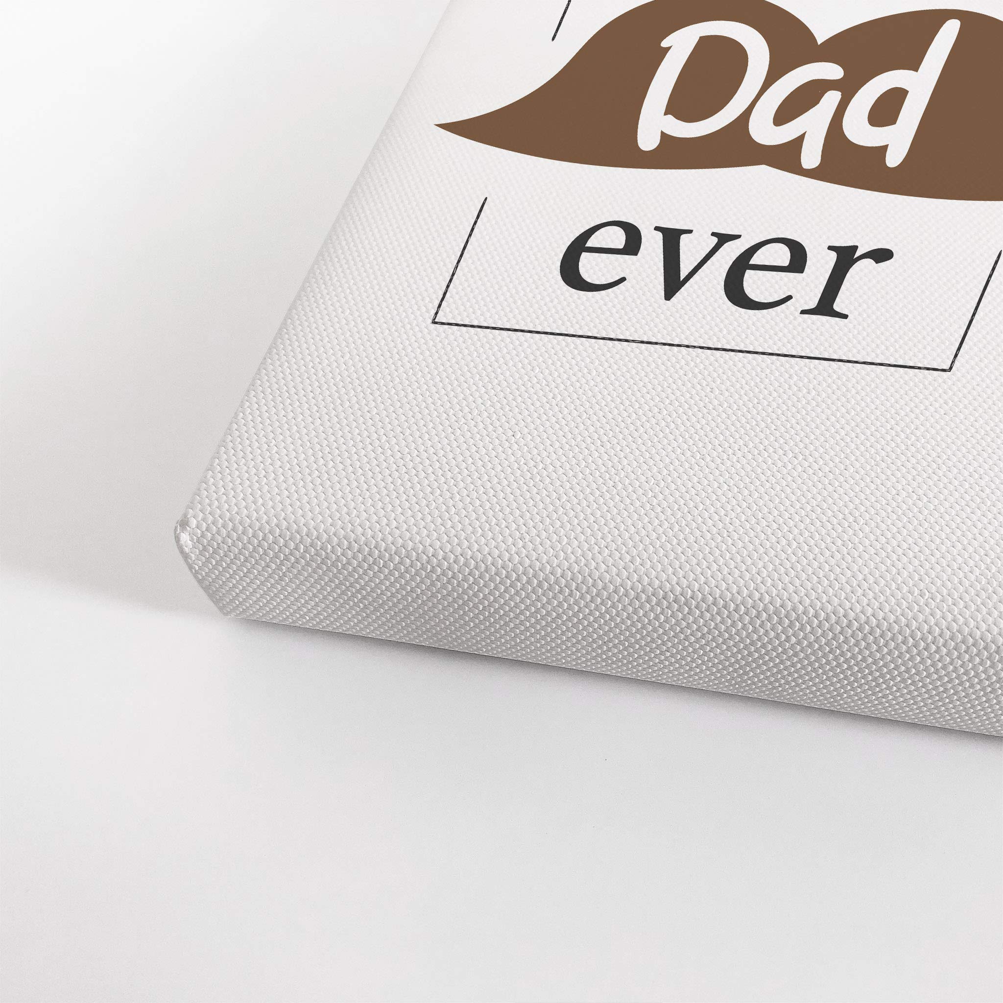 Smile Art Design Custom Photo Print Canvas Print with Your Photo Personalized Photo Best Dad Ever Quote Personalized Gifts for Dads 15x22 inches