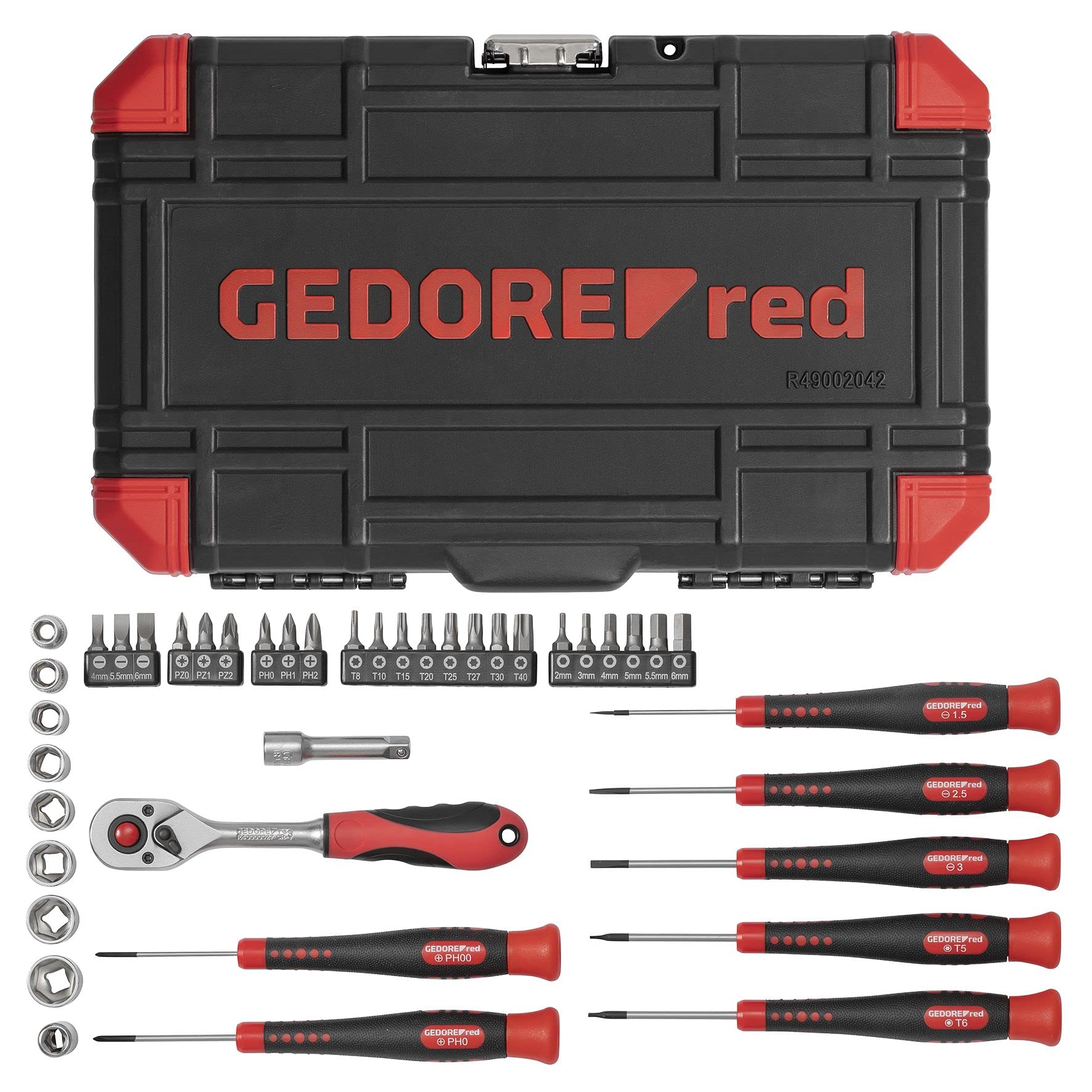GEDORE 3304900 Red R49002042 Advent Calendar 2022, 42 Pieces, Advent Calendar for Men, Men, Gift, Tool Advent Calendar 2022