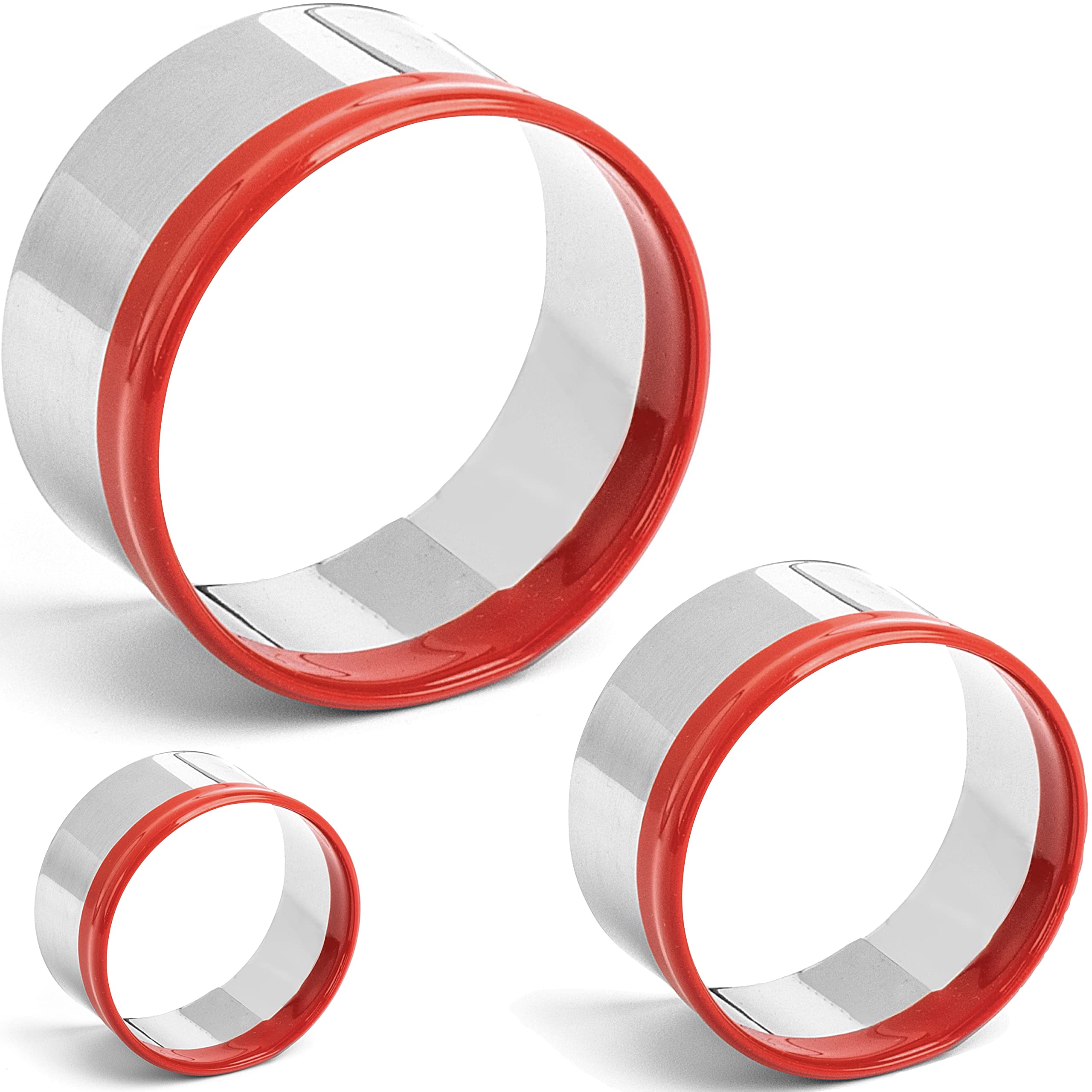 3Pcs Round Cookie Cutters 3'', 4'', 5'', Circle Biscuit Cutter, Large Cookie Cutters, Small Cake Cutter, Dough Cutter, Unique De