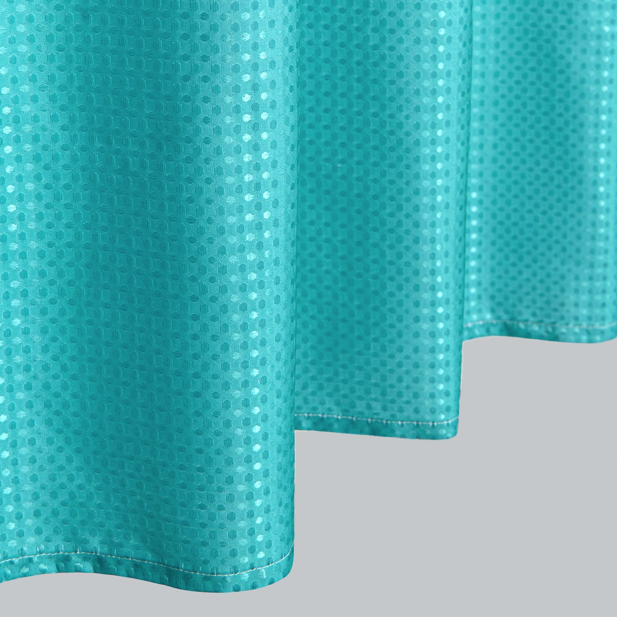 Mrs.Naturall Teal Shower Curtains For Bathroom,Bath Small Stall Shower Curtain Liner With Hooks Sets,36 X 72In,Aqua Turquoise