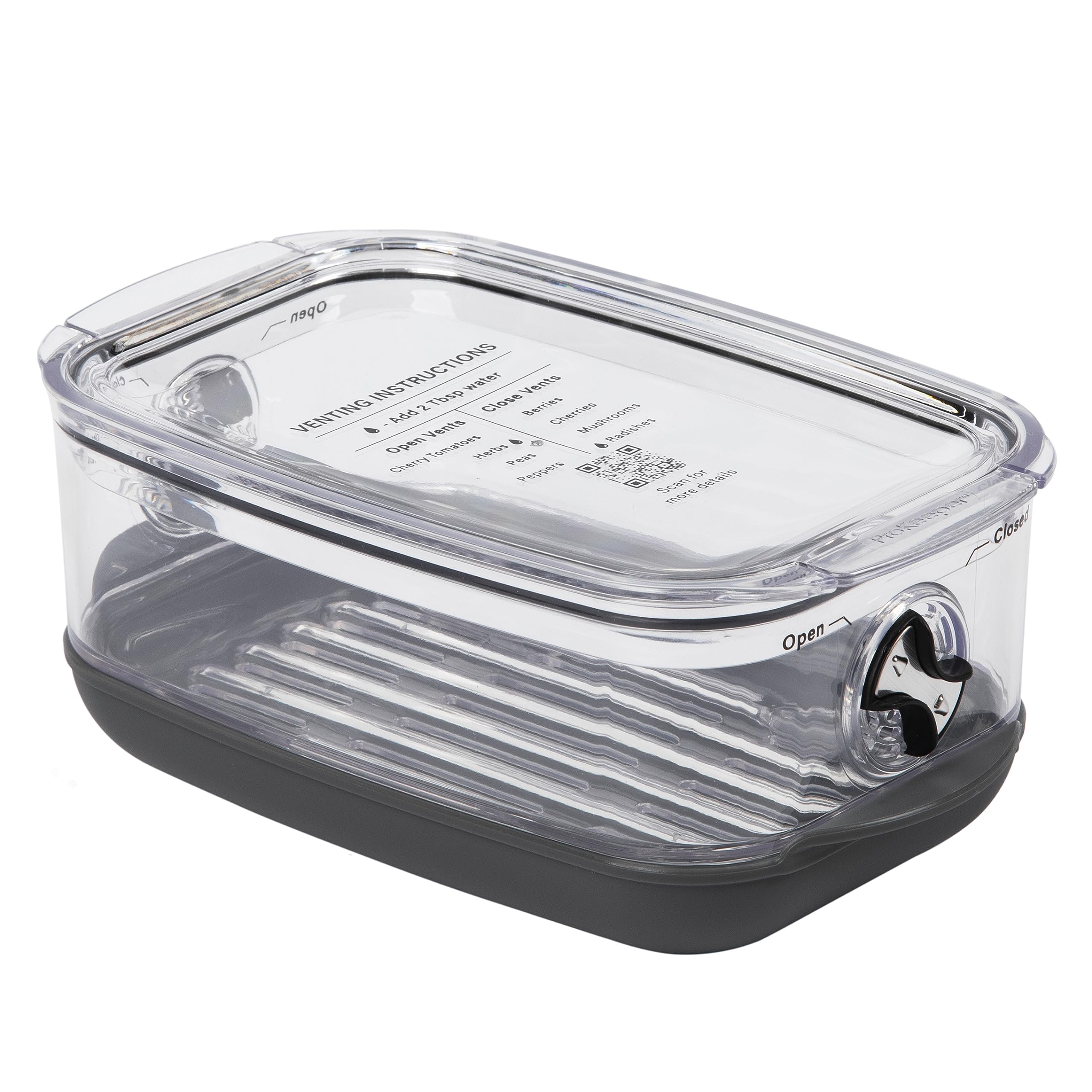 Prokeeper+ By Progressive Stackable Produce Prokeeper Storage Container With Stay-Fresh Vent System (Pks-912 (1.2 Qt Berry Keepe