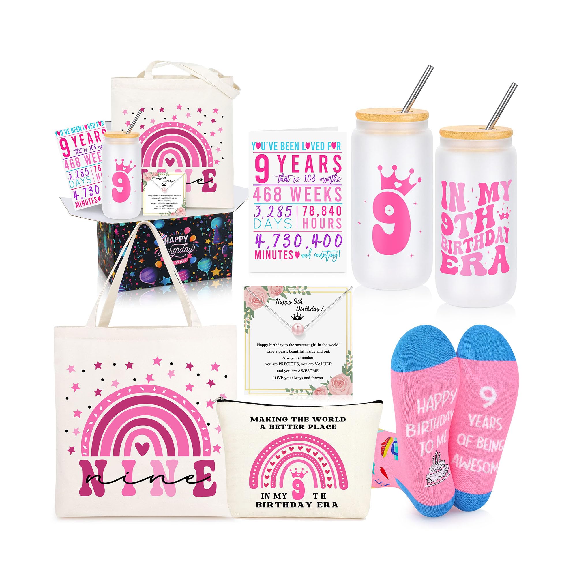 JTENGTOP 9 Year Old Beautiful Teen Girl Birthday Gifts Ideas, Gift Gifts for 9 Year Old Sweet Teen Girls, Top 9th Birthday Decor