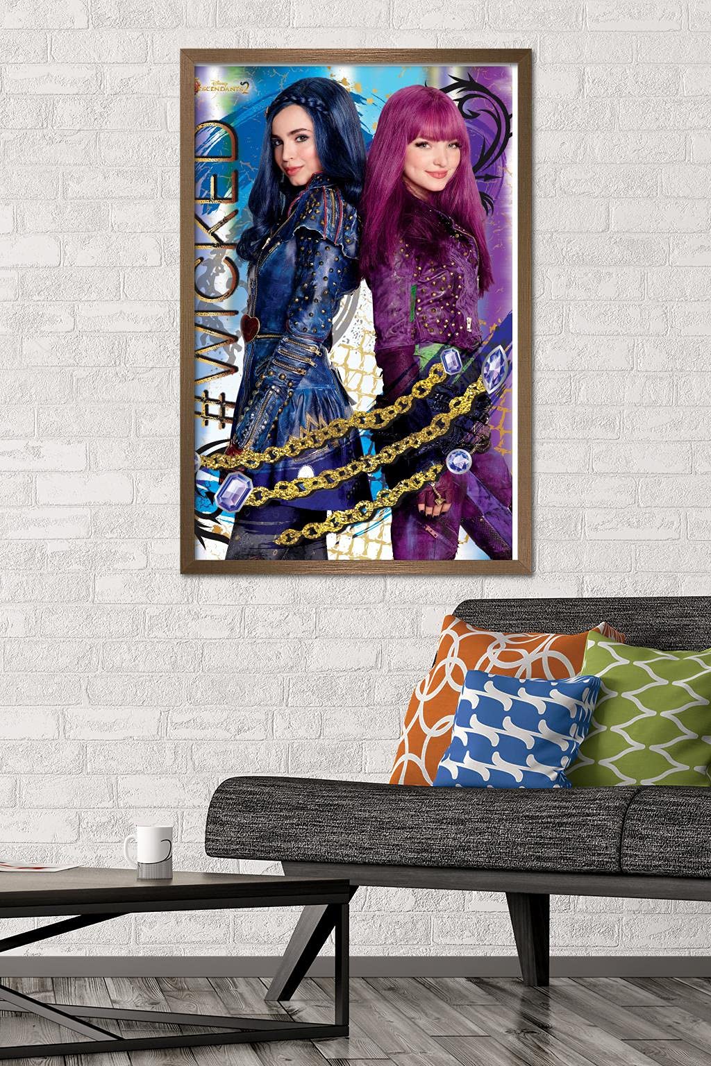 Trends International Disney Descendants 2 - Wicked Wall Poster, 22.375'' X 34'', Bronze Framed Version