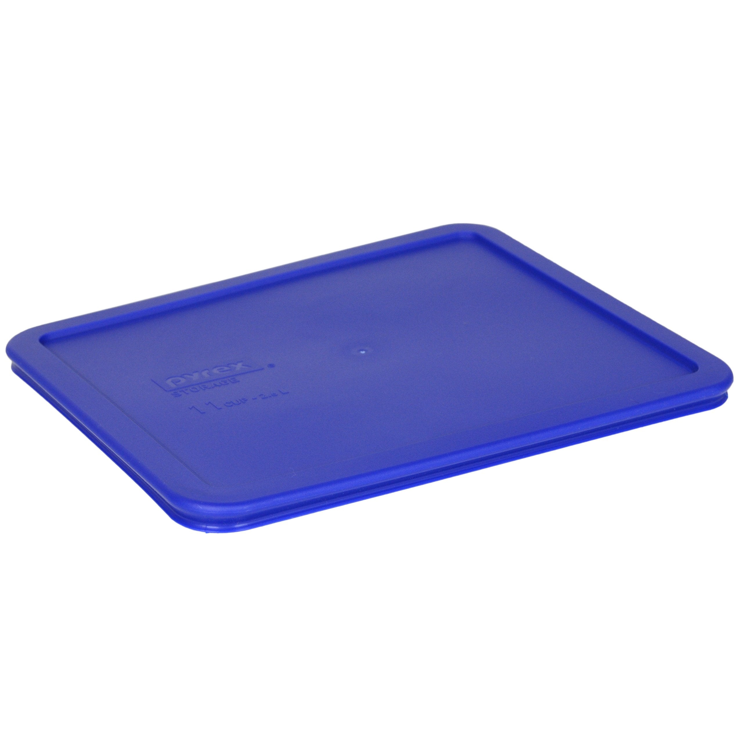 Pyrex 7212-PC 11 Cup Cadet Blue Plastic Storage Lid  Made in USA - 2 Pack