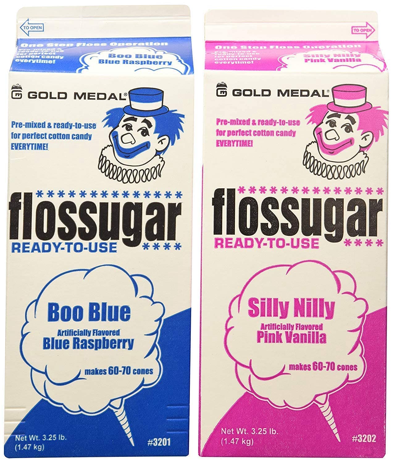 Eco Craft Stix Floss Sugar 2 Pack with 100 Cotton Candy Cones