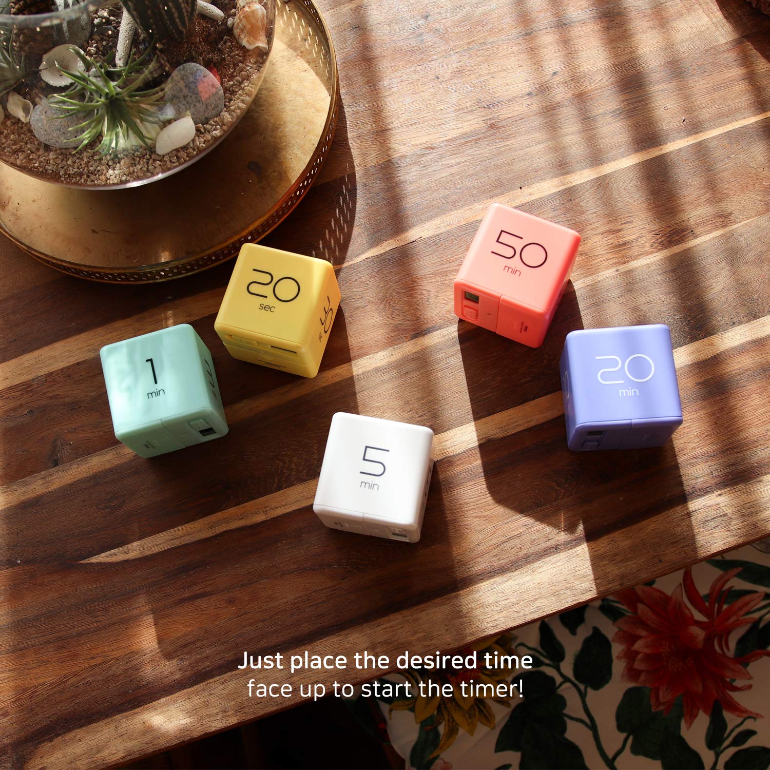 Mooas Cube Timer (Violet), Time Management, Kitchen Timer Kids Timer Workout Timer, Timer For Studying, Cooking, 5, 10, 20, 30 M