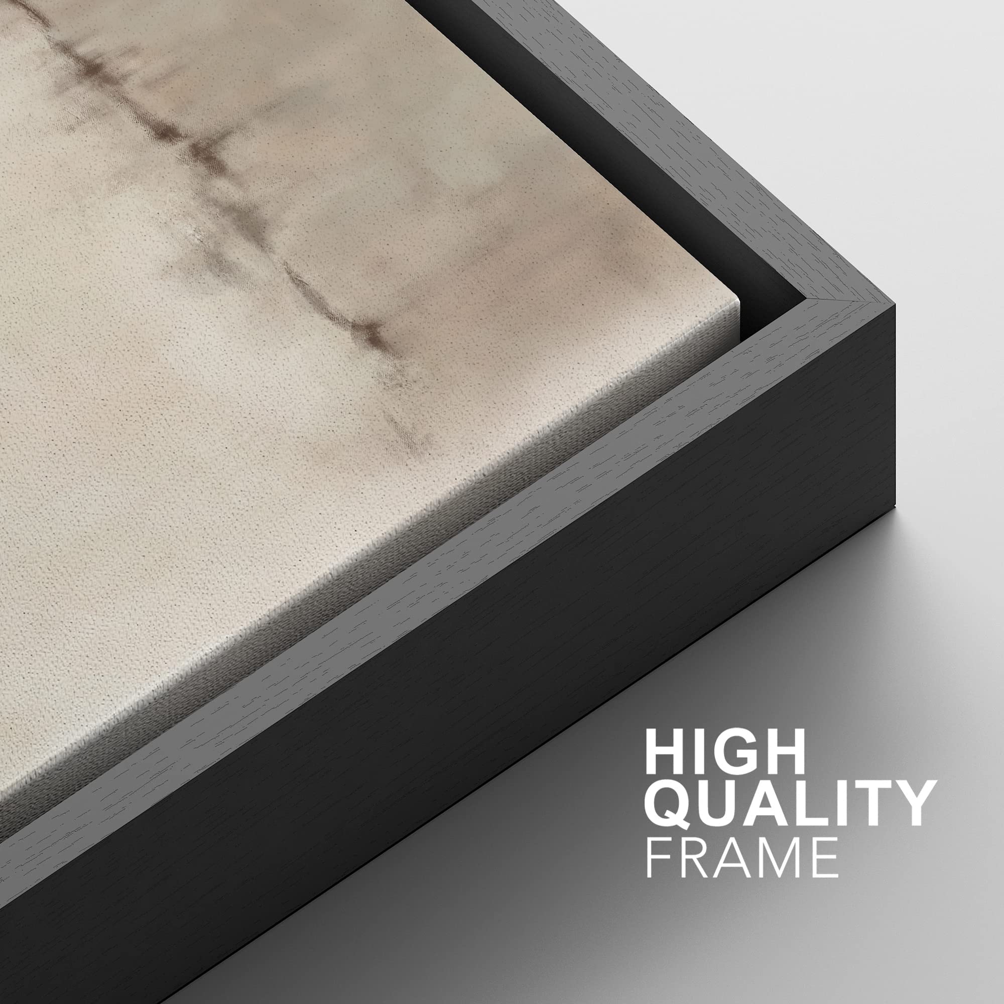 Signford Framed Canvas Print Wall Art Set Gray Pastel Watercolor Color Field Abstract Shapes Illustrations Modern Art Nordic Rel