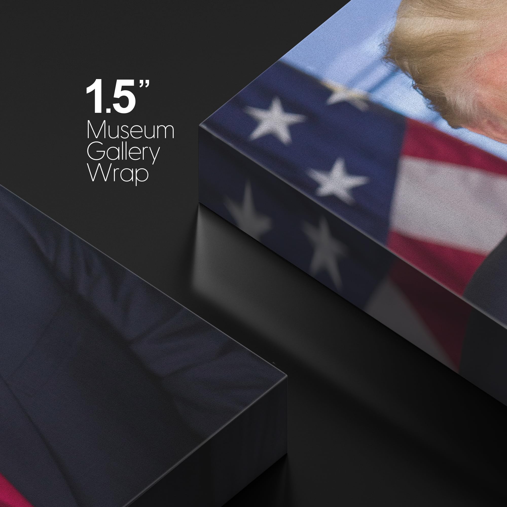Wall26 - Portrait Of Donald Trump (45Th President Of The United States) - American Presidents Series - Canvas Wall Art Gallery W