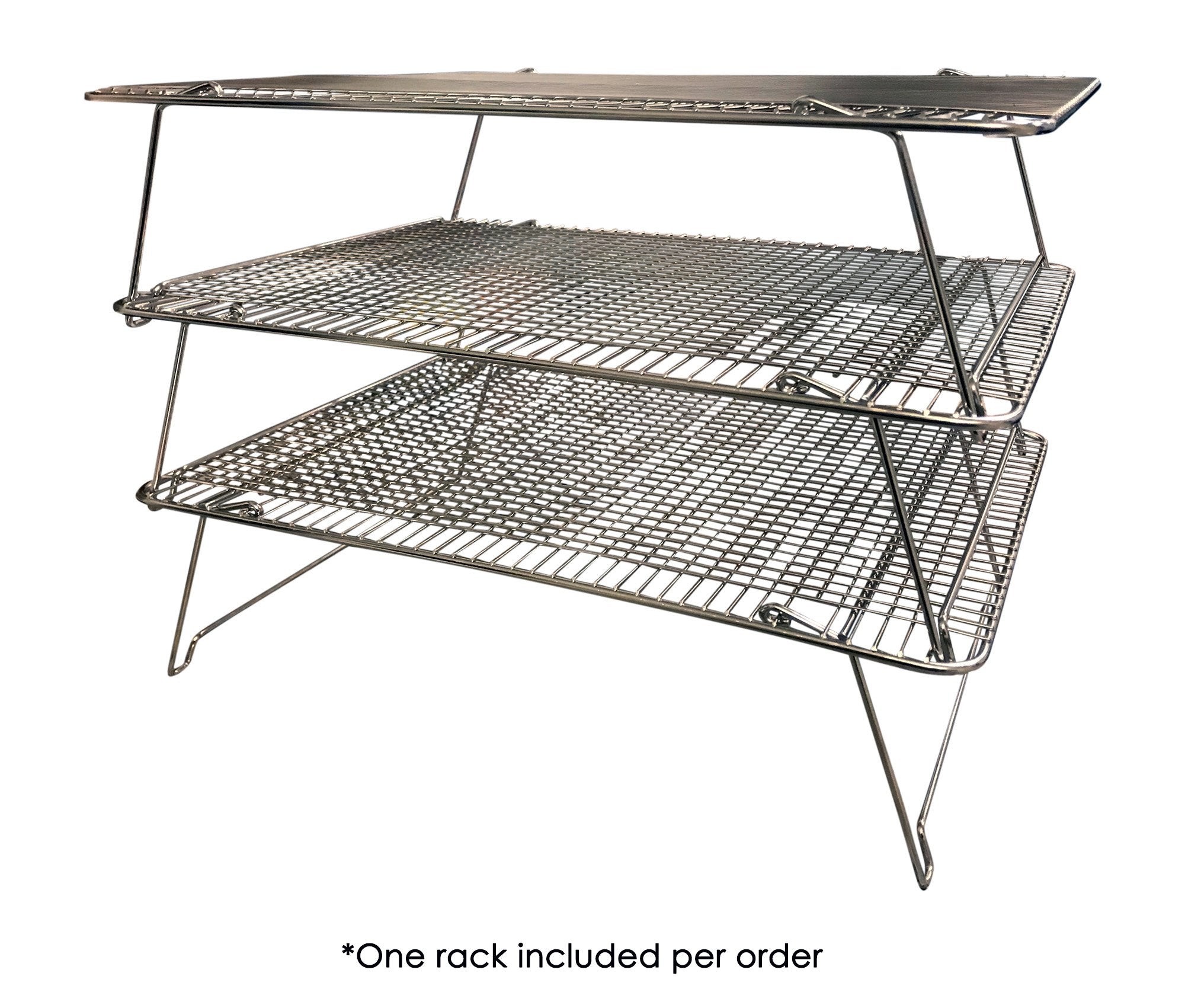 Hamilton Housewares Stackable Stainless Steel Wire Half Sheet Cooling Rack(12''X17'') - With Collapsible Folding Legs - For Baki