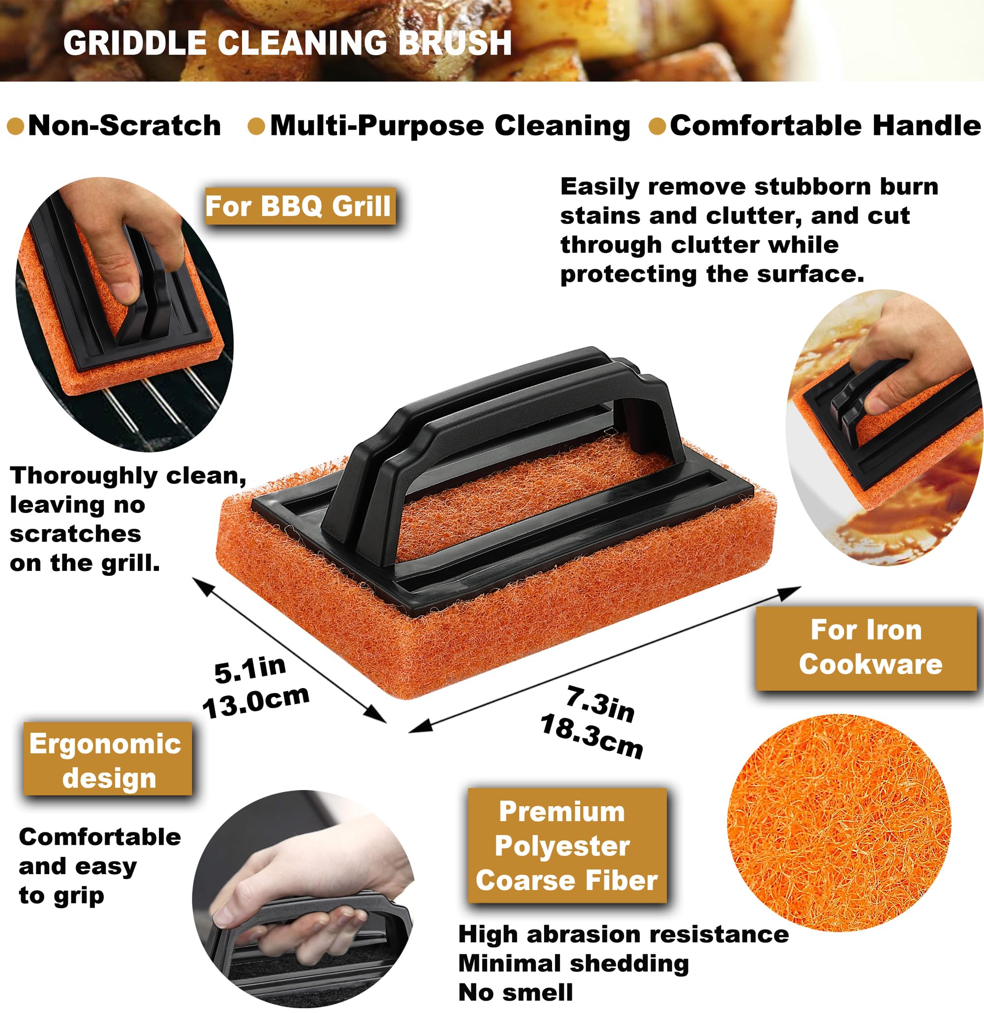 ROMANTICIST 8Pc Professional Griddle Accessories Kit - Heavy Duty Stainless Steel Grill Spatula Set for Grill Griddle Hibachi Flat Top Outdoor Cooking - Great Grill Gift on Birthday Wedding