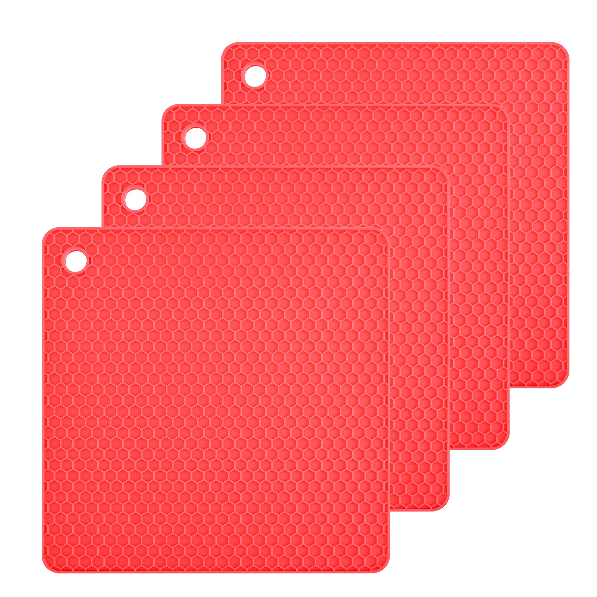 Smithcraft Silicone Trivet Mat For Hot Dish And Pot Hot Pads Counter Mat Heat Resistant Tablemats Or Placemats 4 Pack,Size:75X75