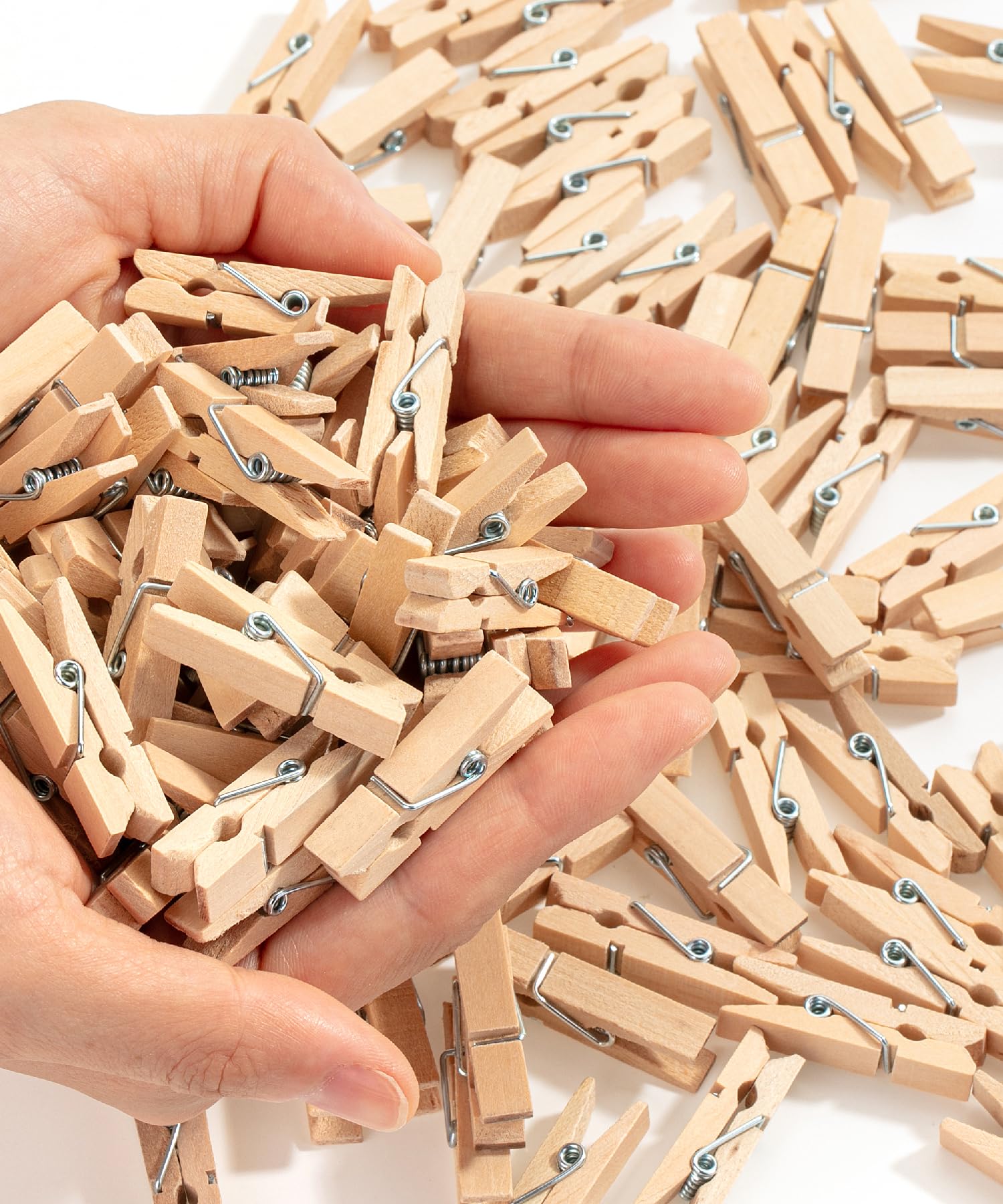 Mr. Pen- Wooden Clothes Pins, Natural Wood, 132 Pcs, 1.4 Inch, Mini Clothes Pins For Hanging Pictures, Small Clothes Pins Wood,