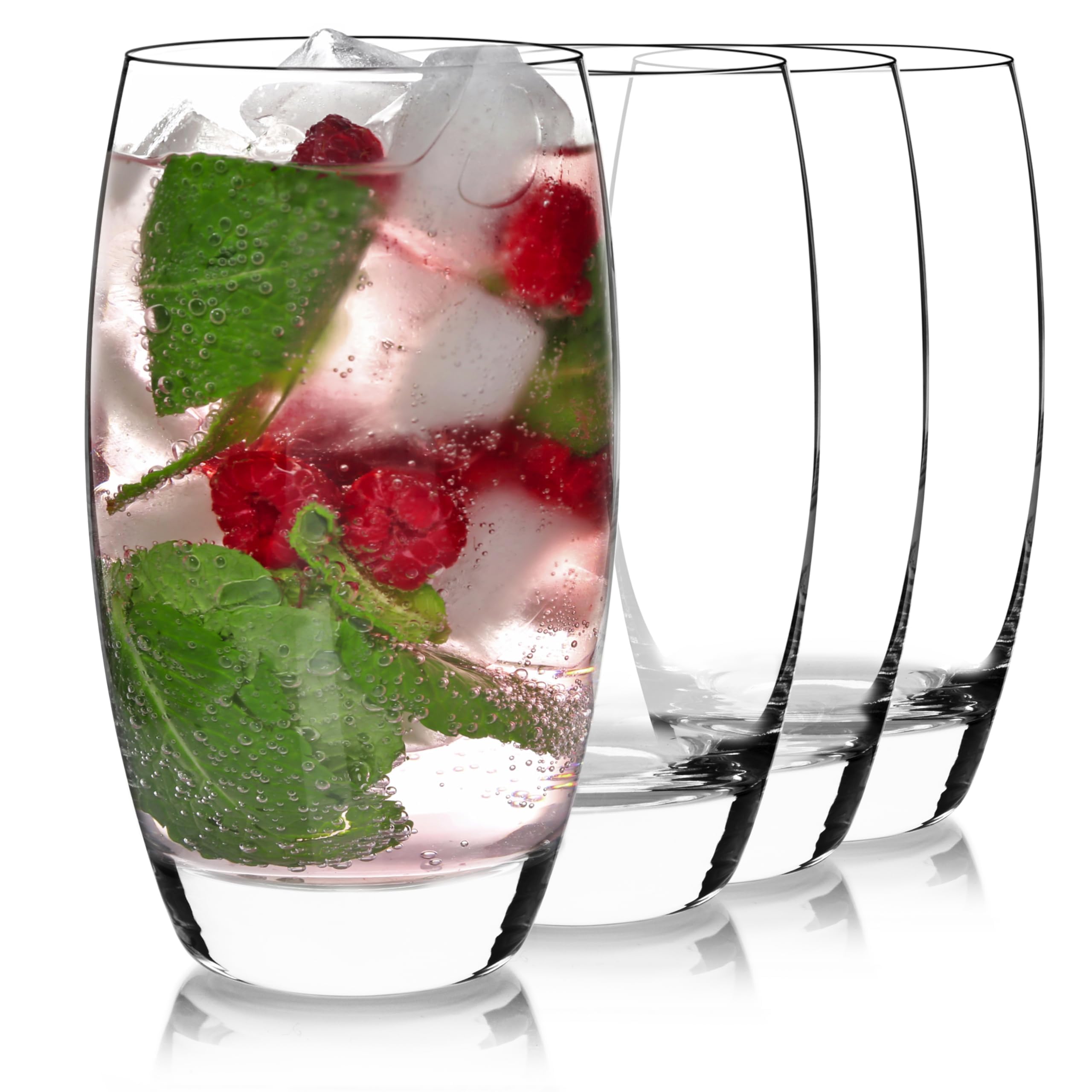 Luigi Bormioli Crescendo 20-Ounce Tumblers  Set Of 4  Crystal SON-hyx Glass  Made In Italy.