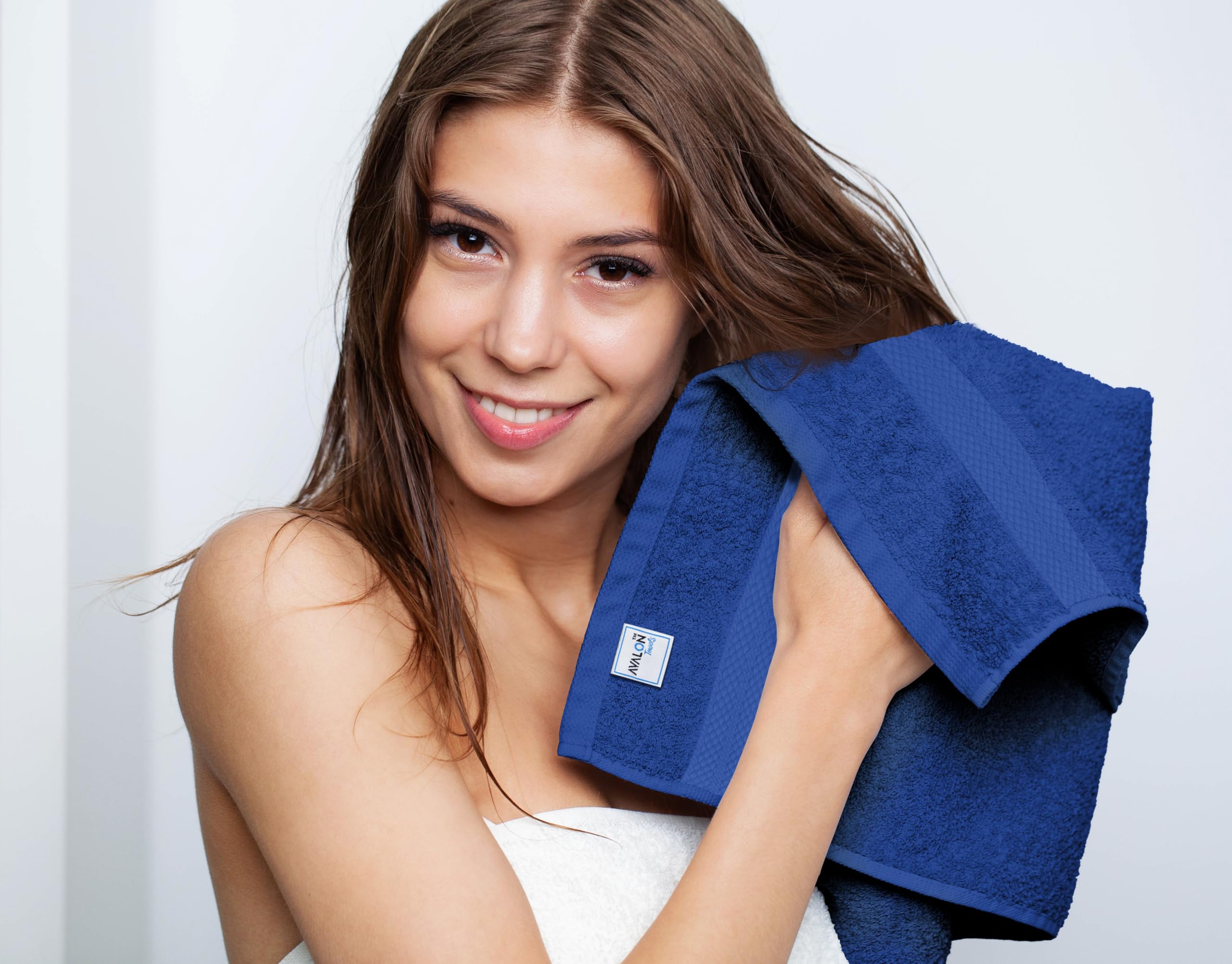 Avalon Luxury Hand Towels Size 16x28 Inches Pack of 6 - Premium Cotton  Soft and Highly Absorbent Hand Towels for Bathroom  600 GSM Face Towels  Hotel & Spa Quality  Quick Dry (Royal Blue)