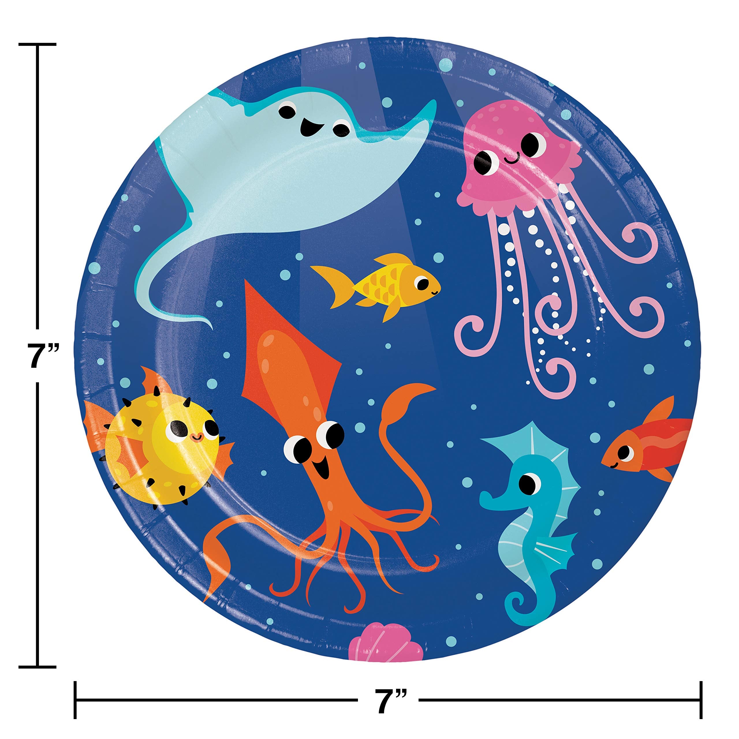Ocean Celebration Dessert Plates, 8 Ct