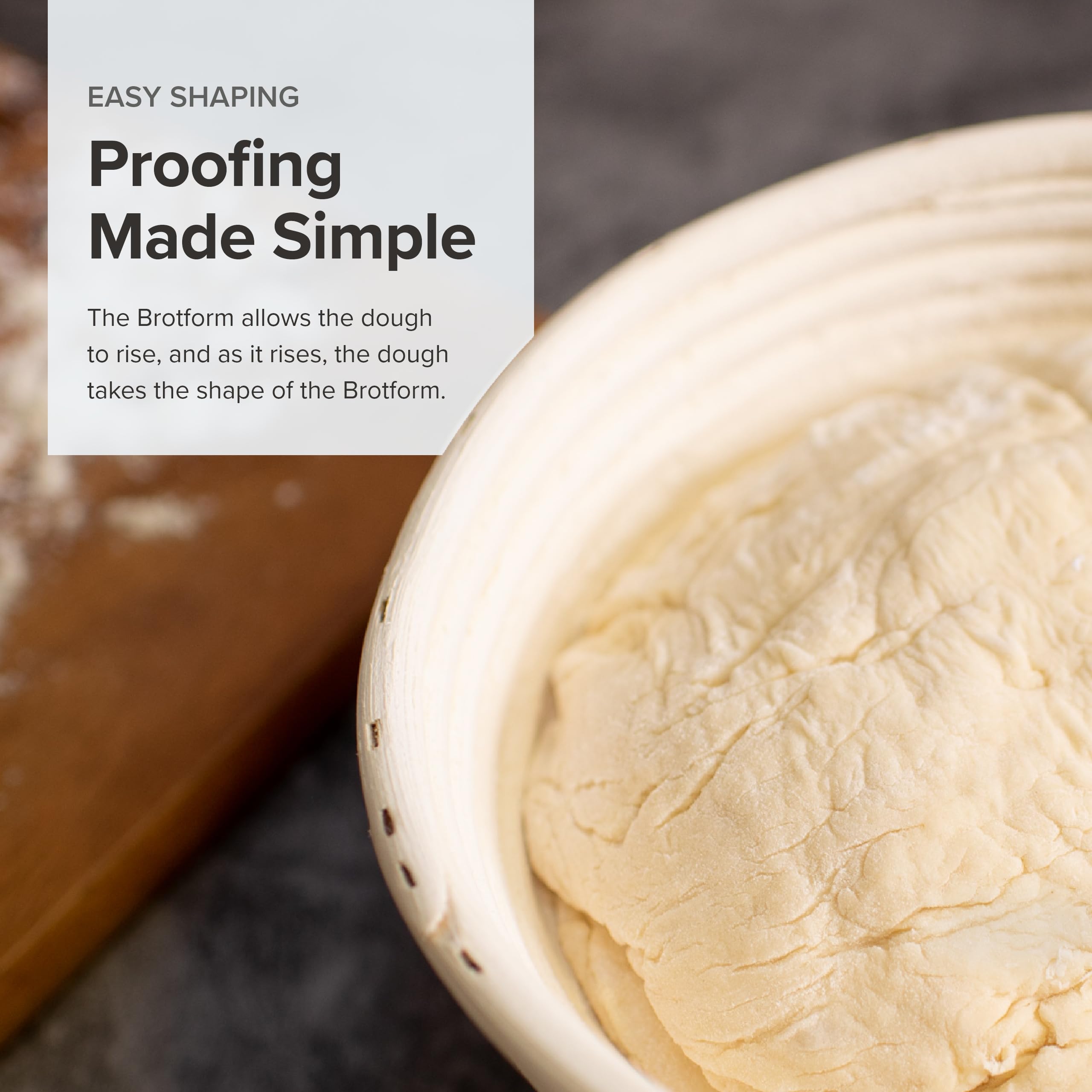 Frieling Round Proofing Basket - Brotform Bread Rising Banneton And Serving Basket - 8-Inch - Bread Proofing Basket - Brotform B