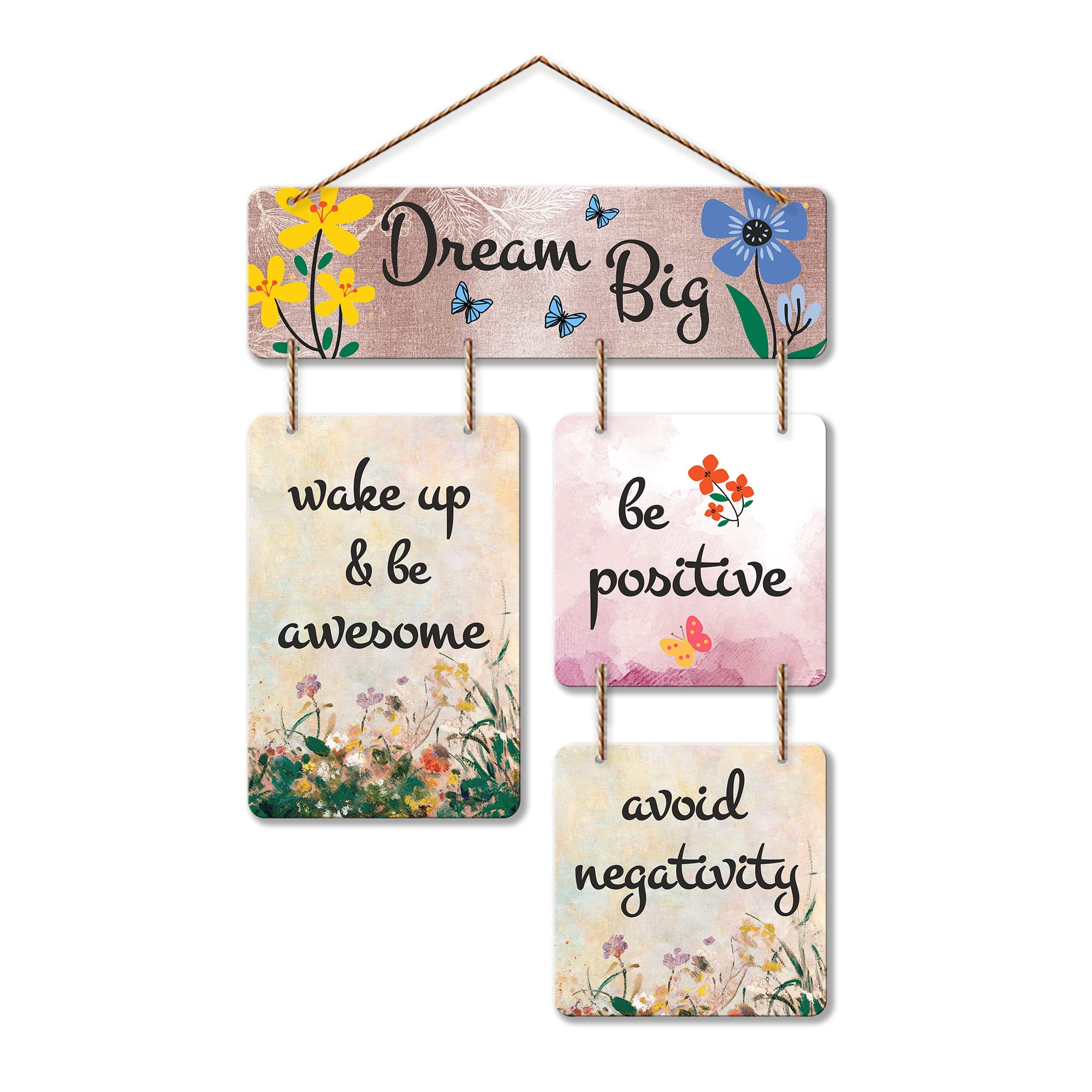 Artvibes Dream Big Decorative Wall Art MDF Wooden Hanger for Living Room | Bedroom | Home Decor | Office | Gift | Wall Hanging f