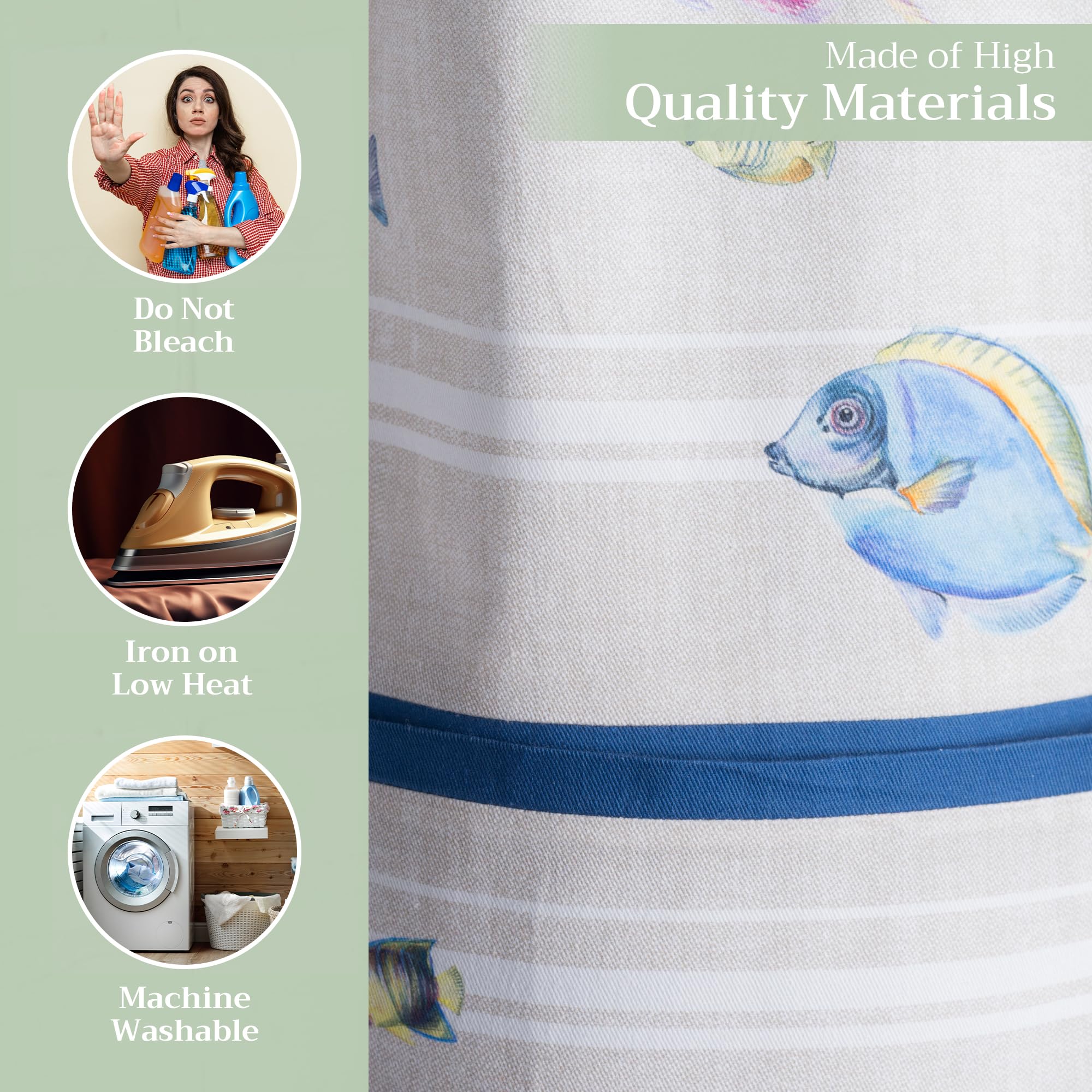 Maison D Hermine Apron 100% Cotton 2750 Inch X 3150 Inch 1 Piece Adjustable Neck Strap Cloth Apron With Center Pocket & Long Tie