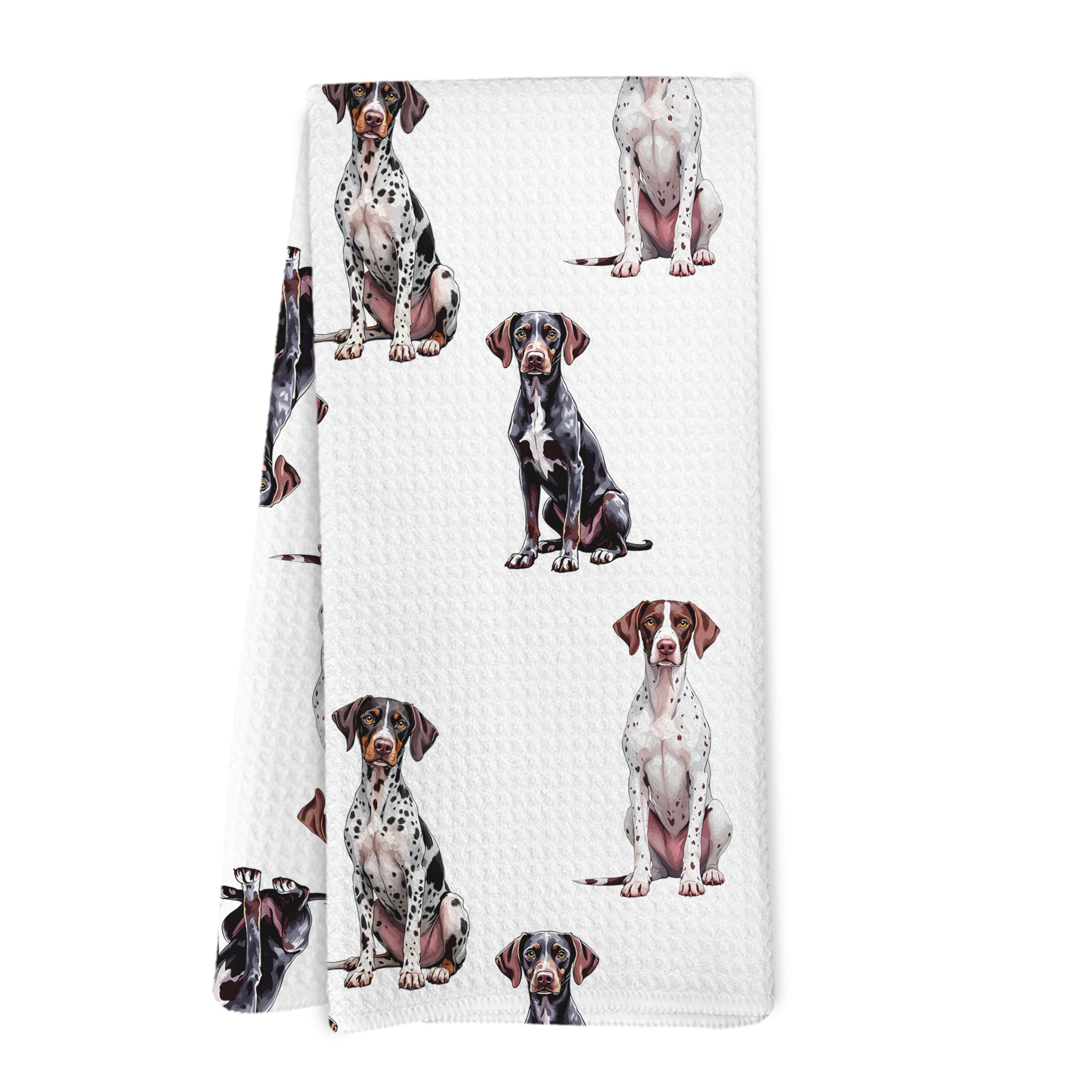 Yorhifa German Shorthaired Pointer Dog Kitchen Towels, German Shorthaired Pointer Gifts Dish Tea Towels for Kitchen, Dog Hand To
