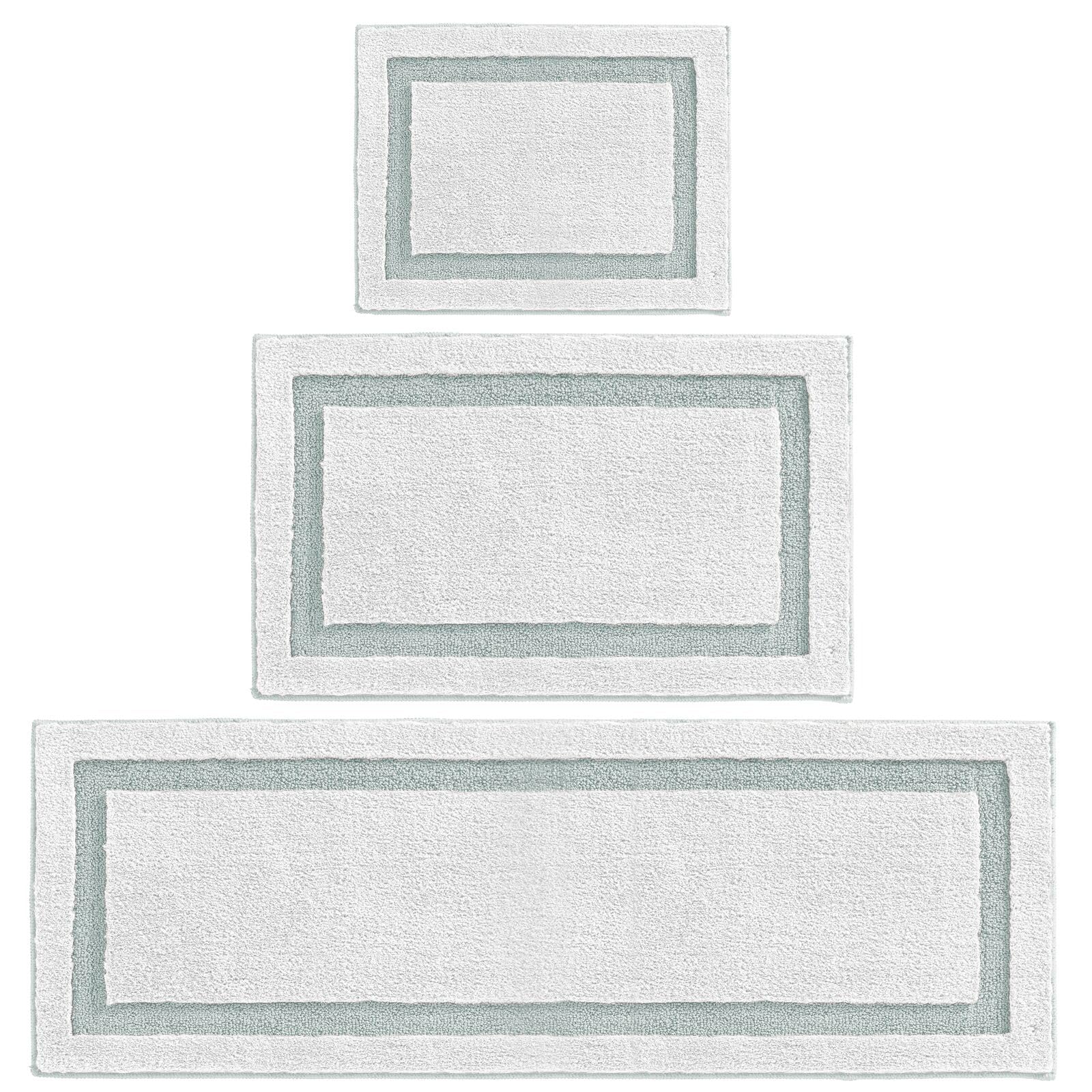 Mdesign Non-Slip Microfiber Polyester Rectangular Spa Mat/Bath Rugs, Plush Water Absorbent Accent Rug For Bathroom Vanity, Tub/S