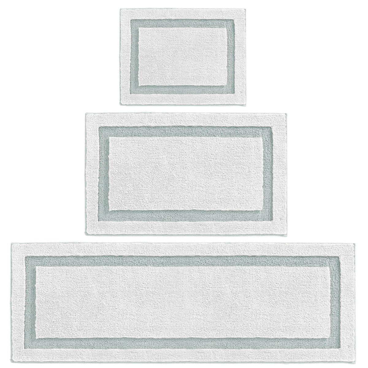 Mdesign Non-Slip Microfiber Polyester Rectangular Spa Mat/Bath Rugs, Plush Water Absorbent Accent Rug For Bathroom Vanity, Tub/S