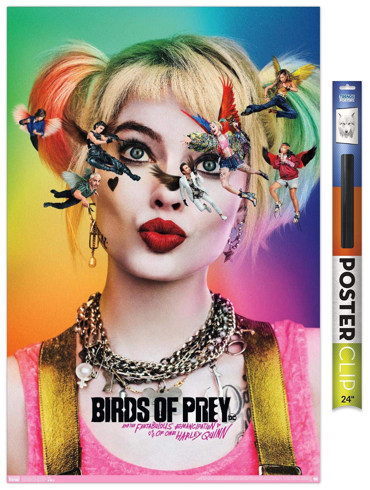 Trends International Dc Comics Movie - Birds Of Prey - Teaser Wall Poster, 22.375'' X 34'', Poster & Clip Bundle