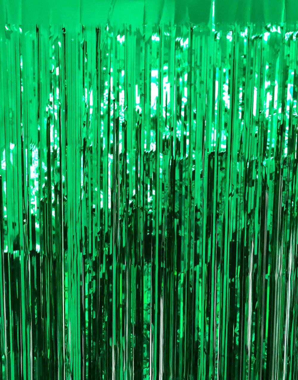 Goer 3.2 Ft X 9.8 Ft Metallic Tinsel Foil Fringe Curtains Party Photo Backdrop Party Streamers For St. Patrick 'S Day,Birthday,G