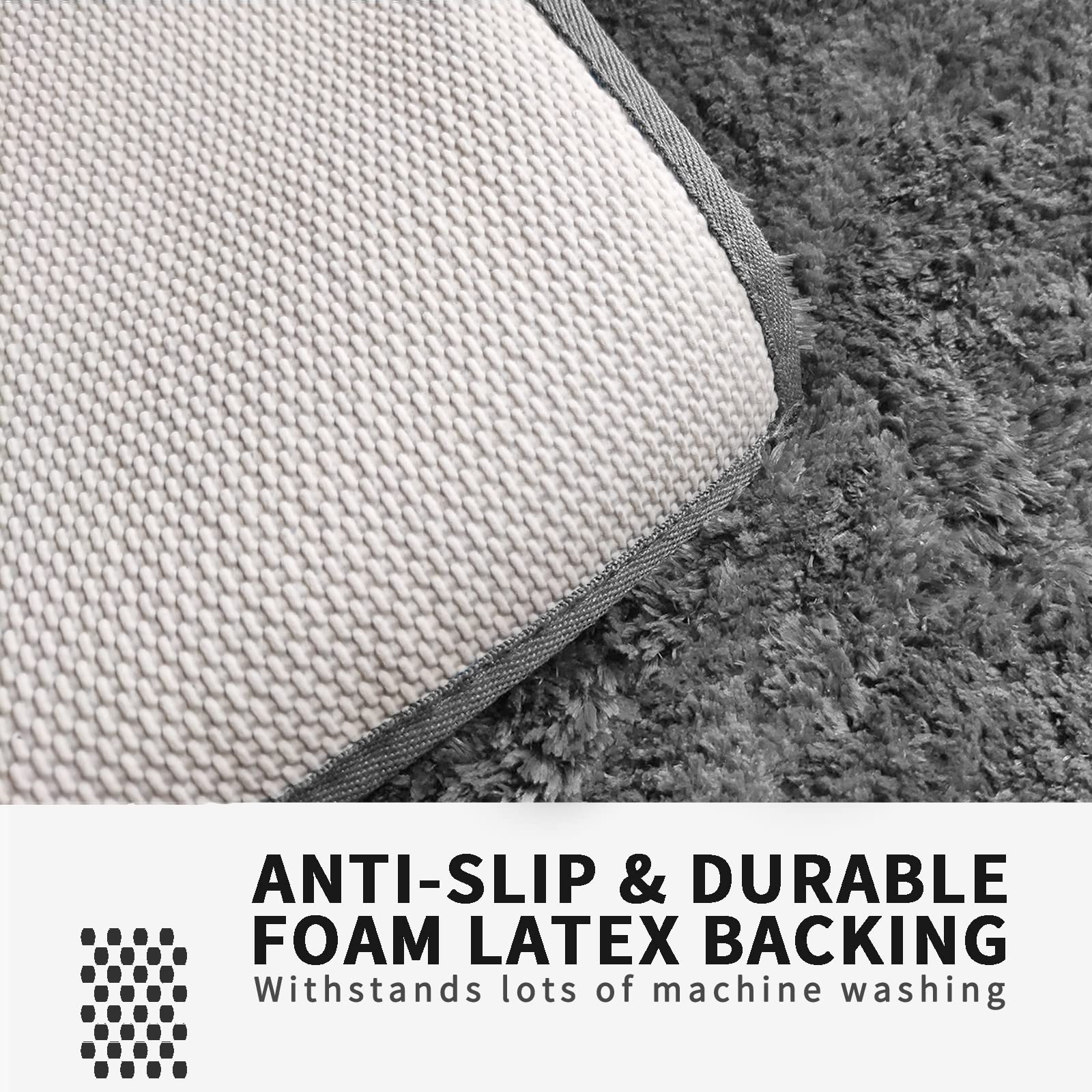 FIFU Bathroom Rugs Non Slip  Soft & Durable Bath Mats for Bathroom Floor  Machine Washable & Absorbent Bathmat 24x36 Inches Gray