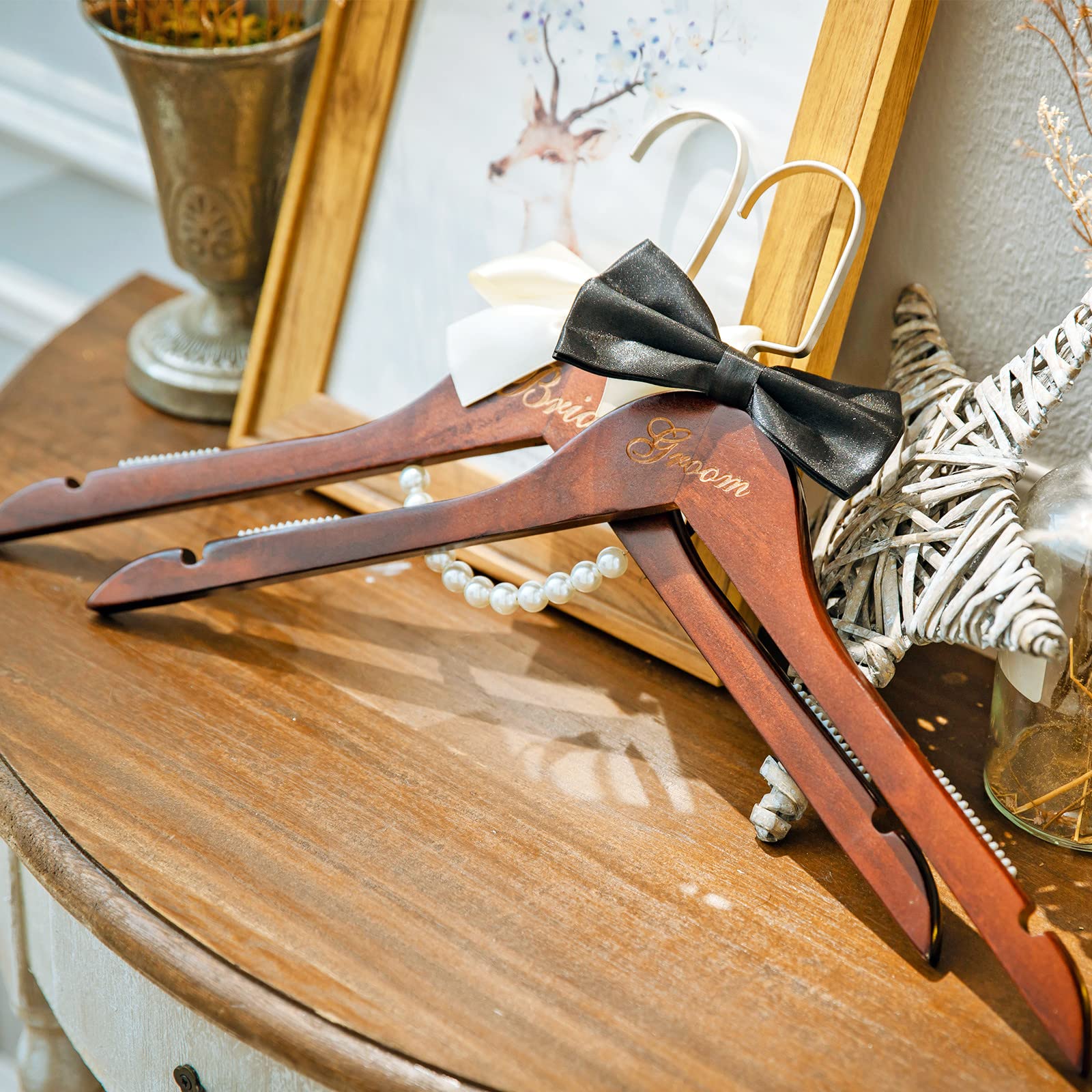 Mr And Mrs Hangers, Bride And Groom Hanger, Bride To Be Wedding Dress Hanger, Groom Hanger For Tuxedo Or Suit, Bridal Hanger, We